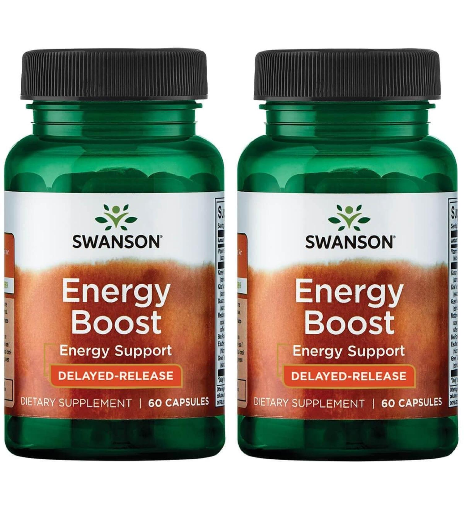 Swanson Ultra Energy Boost - Designed Release 60 Veg Caps (2 Pack) | Buy Internationally & Boost Your Energy Levels - Buy Online on GoSupps.com