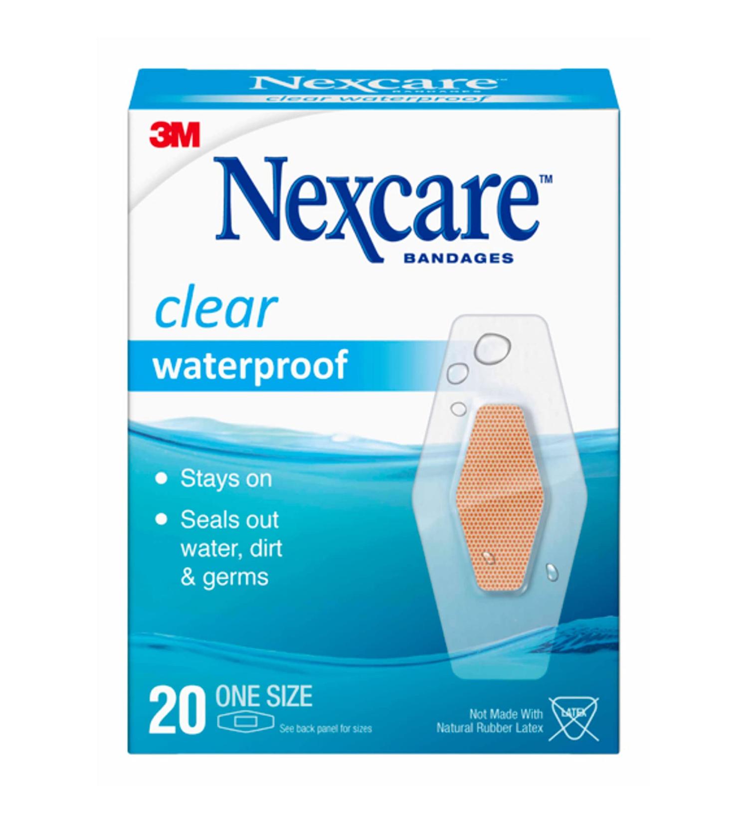 Nexcare Waterproof Clear Bandages - 20 Count, One Size - Buy Online on GoSupps.com