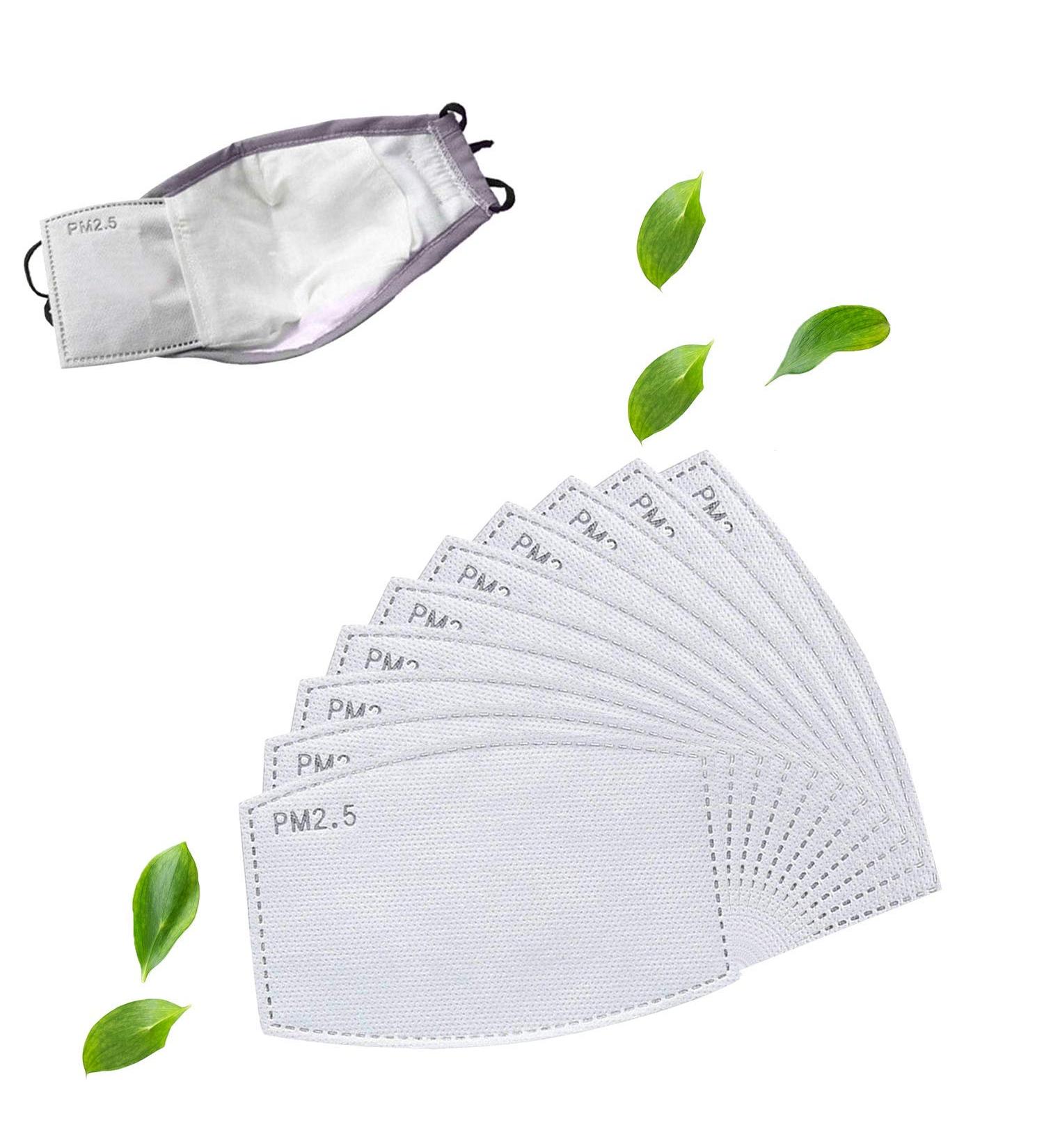 10pcs Activated Carbon Filter 5 Layers Anti Haze Dust Filters for Cotton Cover of Mouth Face Insert Replaceable Filters PM2.5 Filter Paper Protective for Outdoors - Buy Online on GoSupps.com