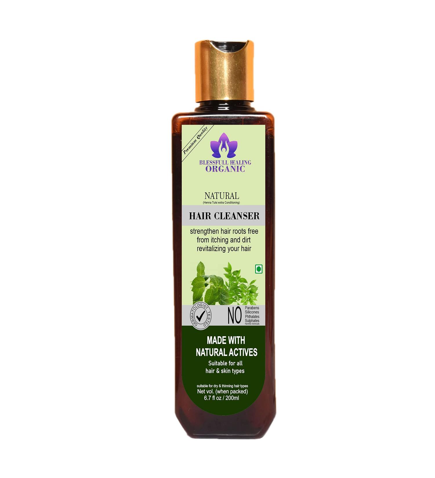 Blessfull Healing Organic Natural Hair Cleanser | Shampoo 200 ML (Packing May Vary) - Buy Online on GoSupps.com