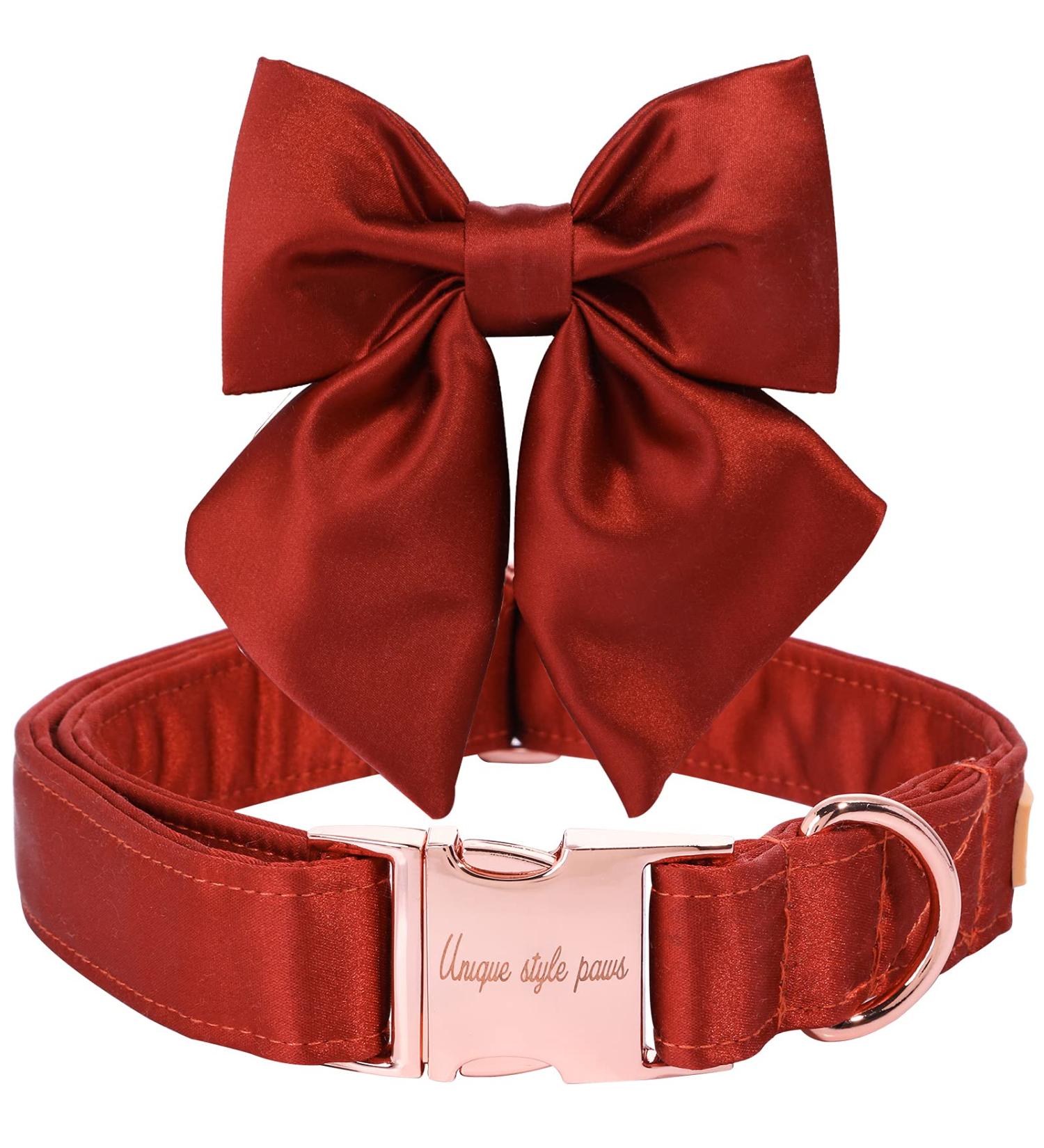 Unique Mandarin Silk Dog Collar | Durable XL Paws Design for Large Dogs | Stylish Wedding & Everyday Wear - Buy Online on GoSupps.com