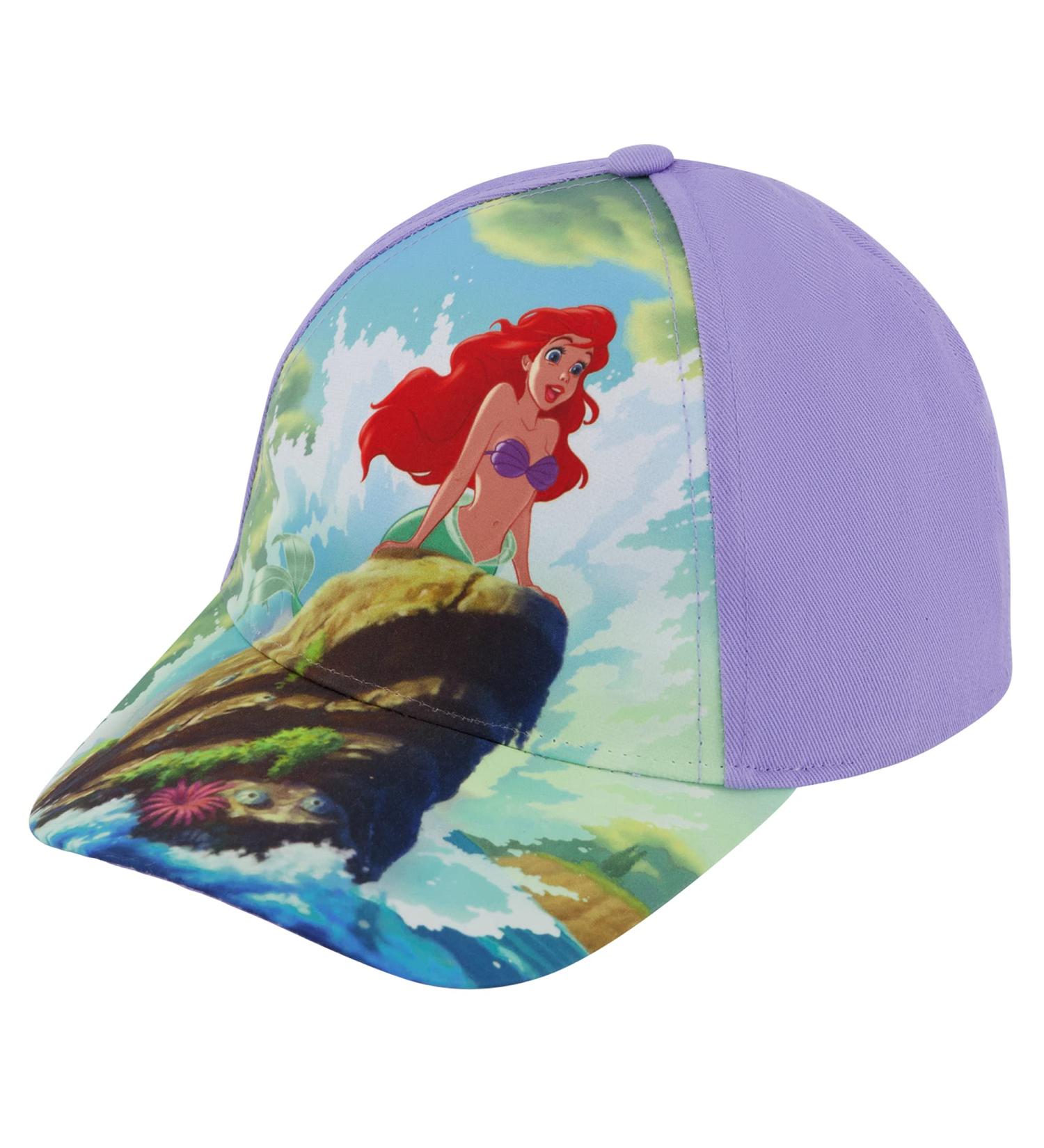 Disney Girls Baseball Cap | Princess & Little Mermaid Ariel Kids Hat (Ages 4-7) - Green - Buy Online on GoSupps.com