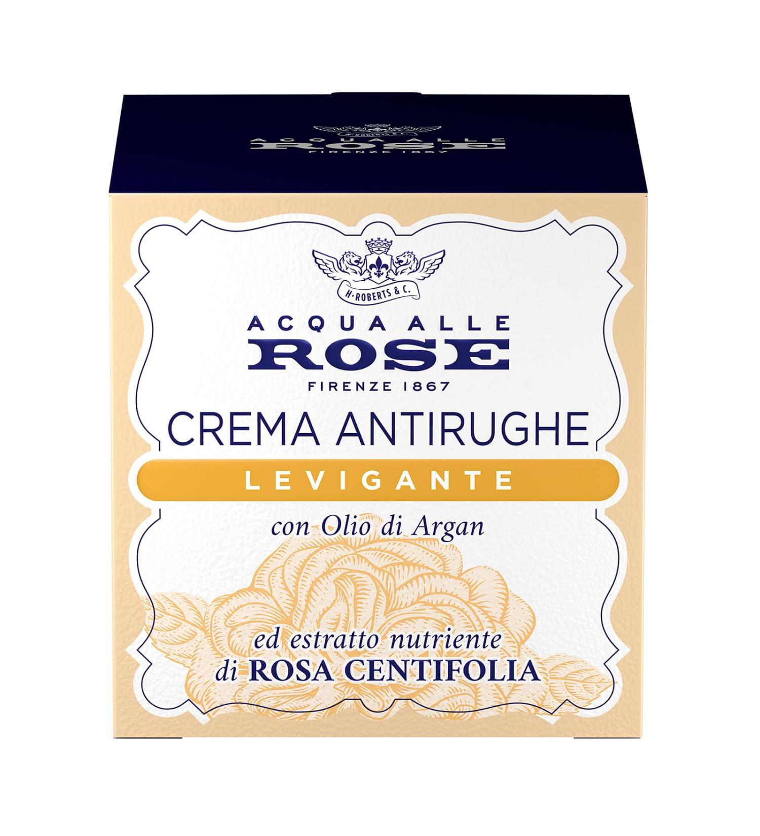 Acqua alle Rose Acqua alle Rose Anti-Wrinkle Smoothing Face Cream with Nutritive Extract of Rose Centifolia and Argan Oil Anti-Wrinkle Action for Normal Skin Thoroughly Nourishes and Firms the Skin 50 ml