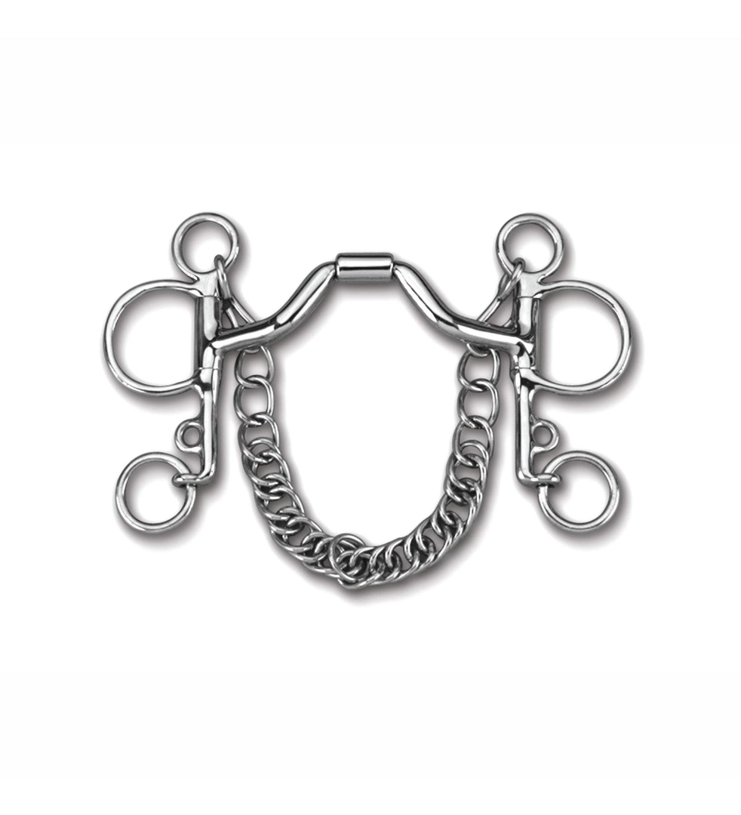 Myler Pelham with Stainless Steel Low Port Comfort Snaffle 5-Inch