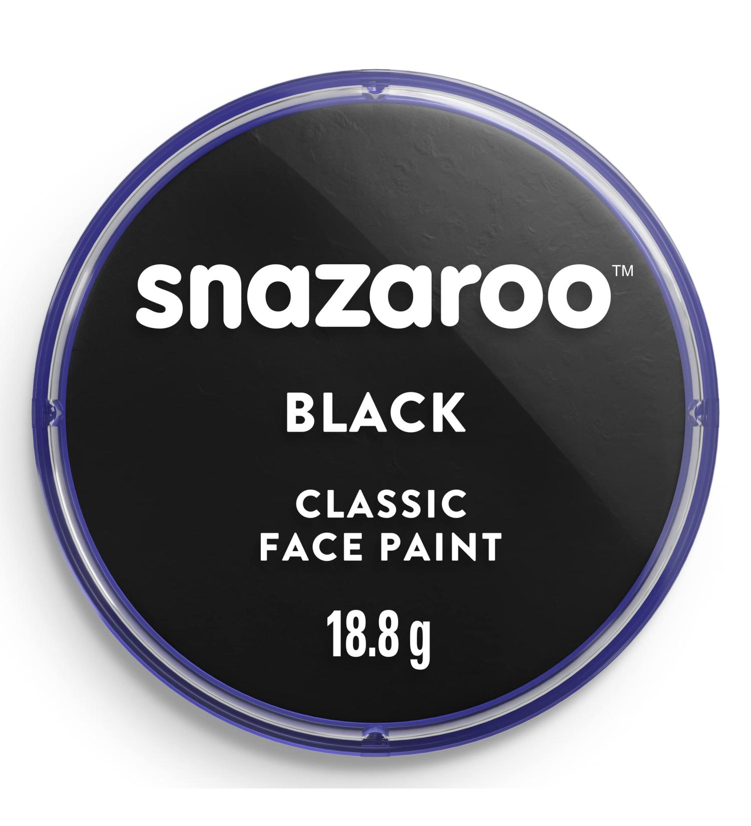 Snazaroo Classic Black Face and Body Paint - 18.8g Pot (0.66oz) | 0.6 Fl Oz (Pack of 1) - Buy Online on GoSupps.com