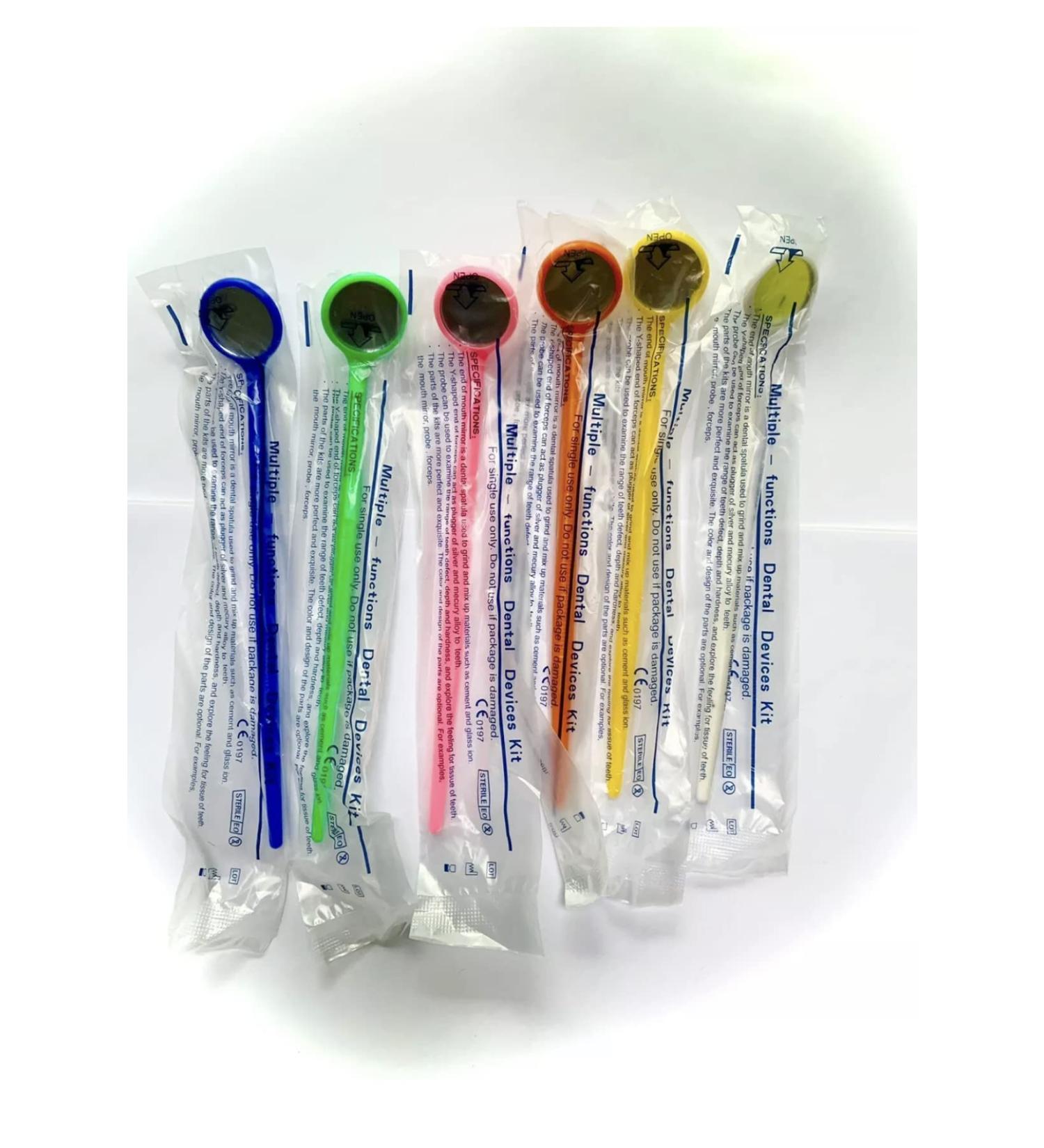 6 x Dental Mouth Mirror Tooth Mirror Color Random