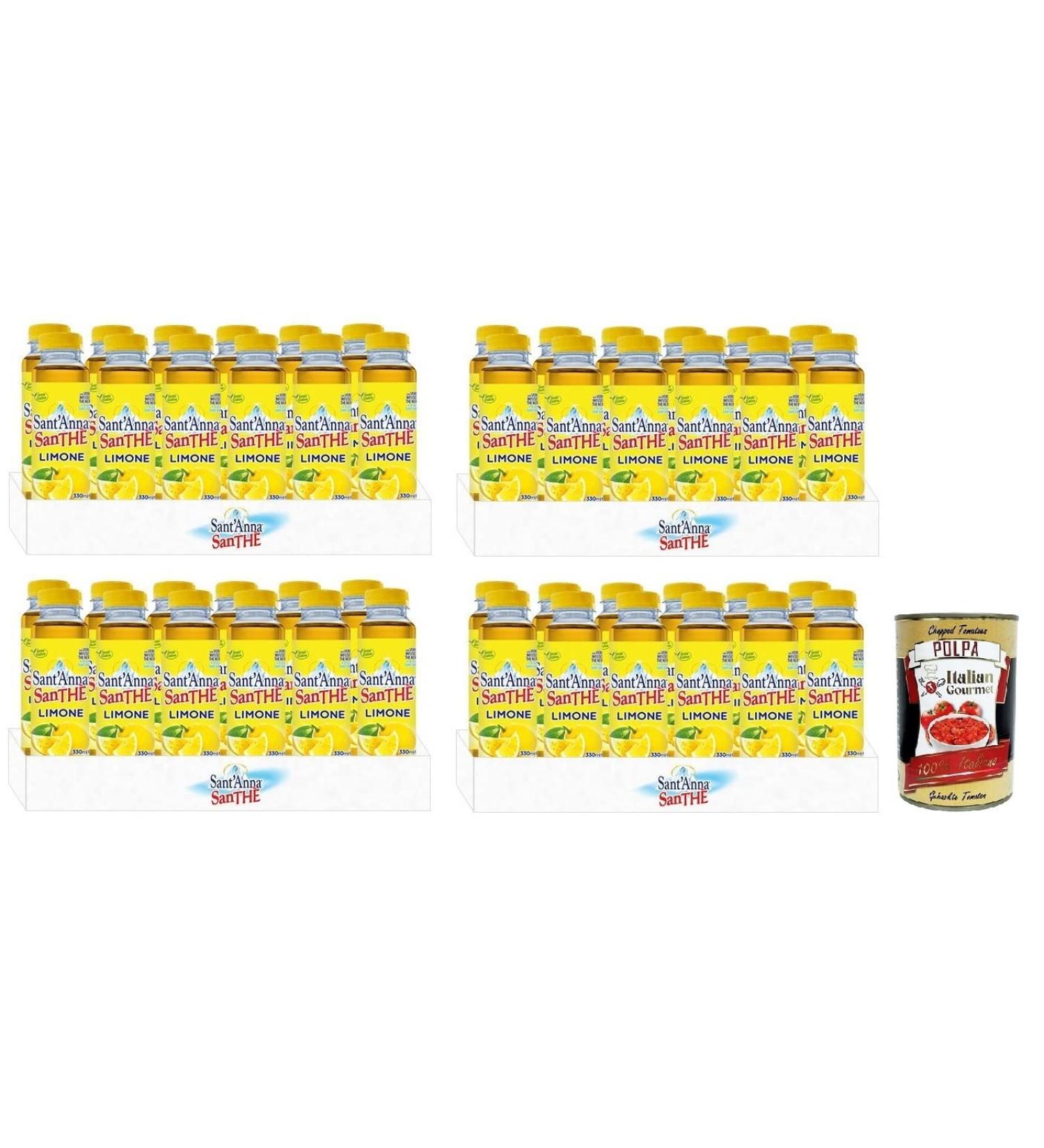  Italian Gourmet E.R. Sant'Anna Santh al Limone Pack of 48 disposable 330ml PET bottles + 400g Italian Gourmet Polpa di Pomodoro box - Buy Online on GoSupps.com