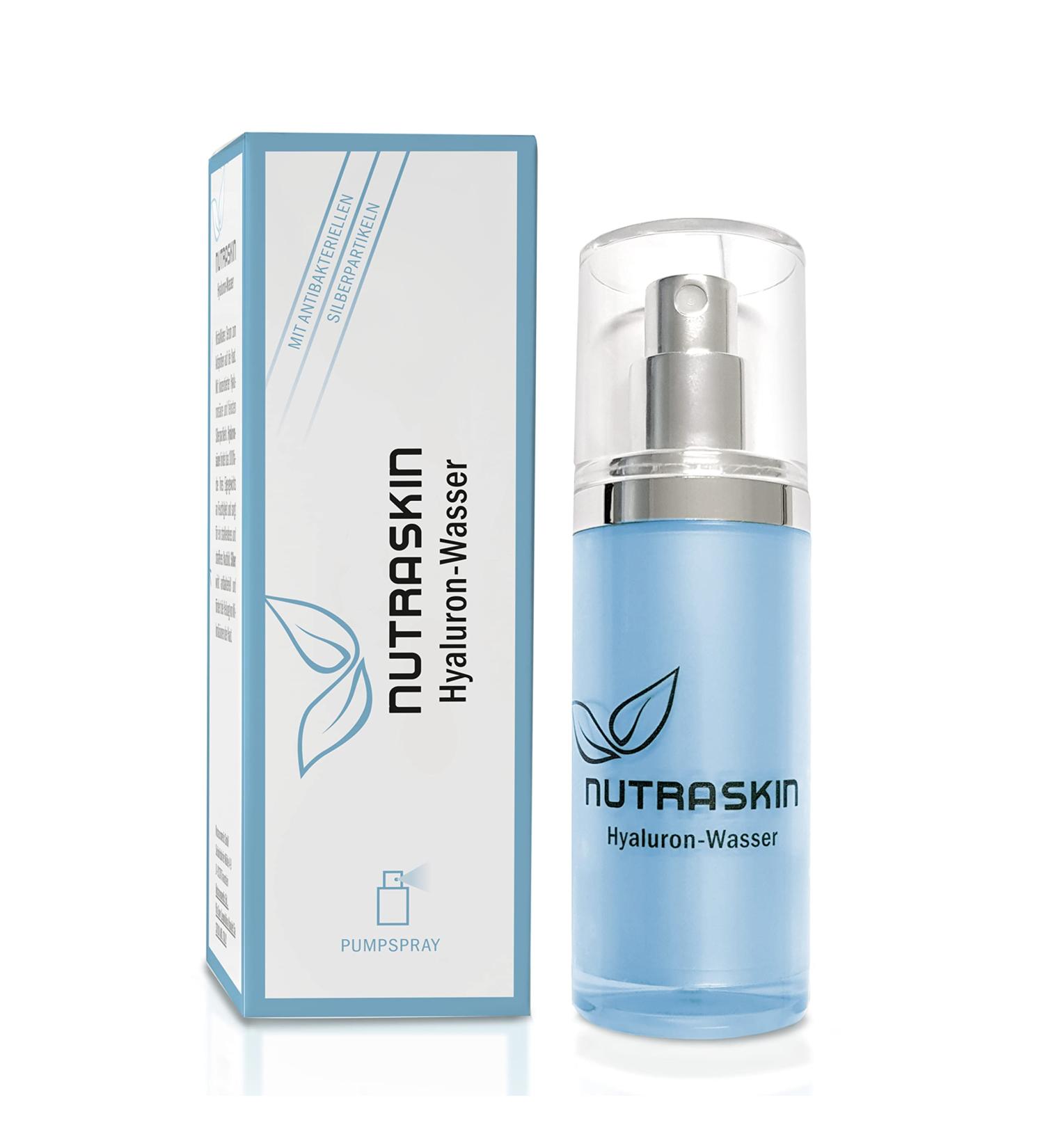 Nutraskin Hyaluron Water - Anti-Aging Facial Water with Hyaluronic Acid | Natural Skincare for a Fresher Complexion | Made in Germany | 30ml - Buy Online on GoSupps.com