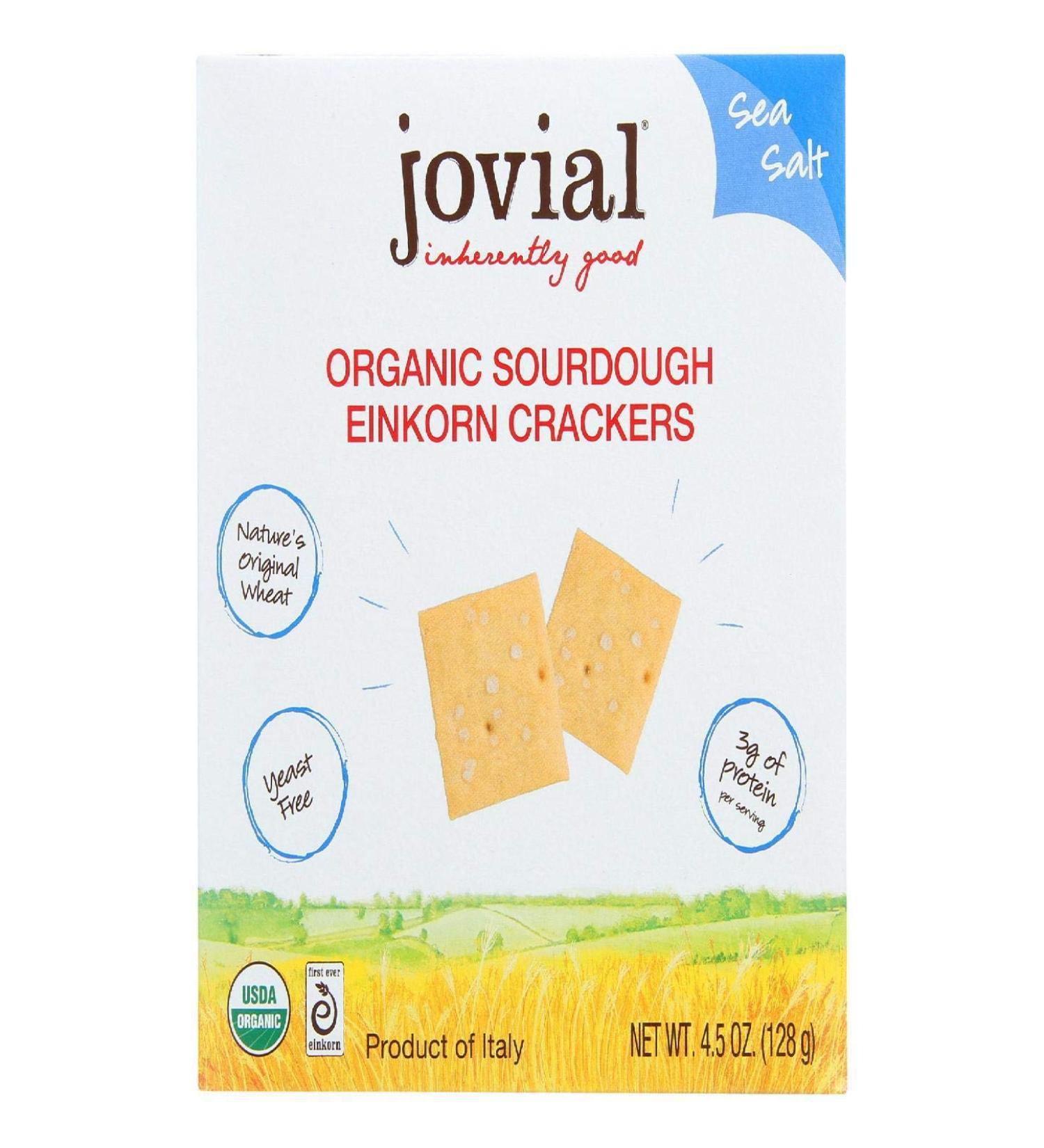 JOVIAL Organic Sea Salt Sourdough Einkorn Crackers, 4.5 OZ