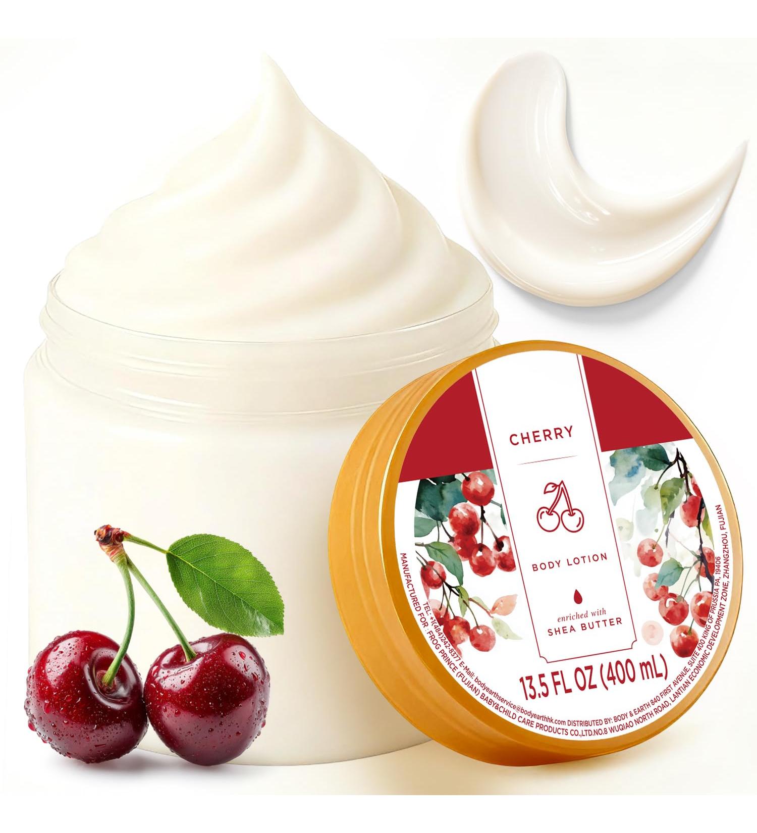 Embleaf Cherry Lotion Shea Butter Body Lotion for Women Dry Skin Natural Cherry Lotion for Body Care Smell Good-13.5 floz(400ml) - Buy Online on GoSupps.com