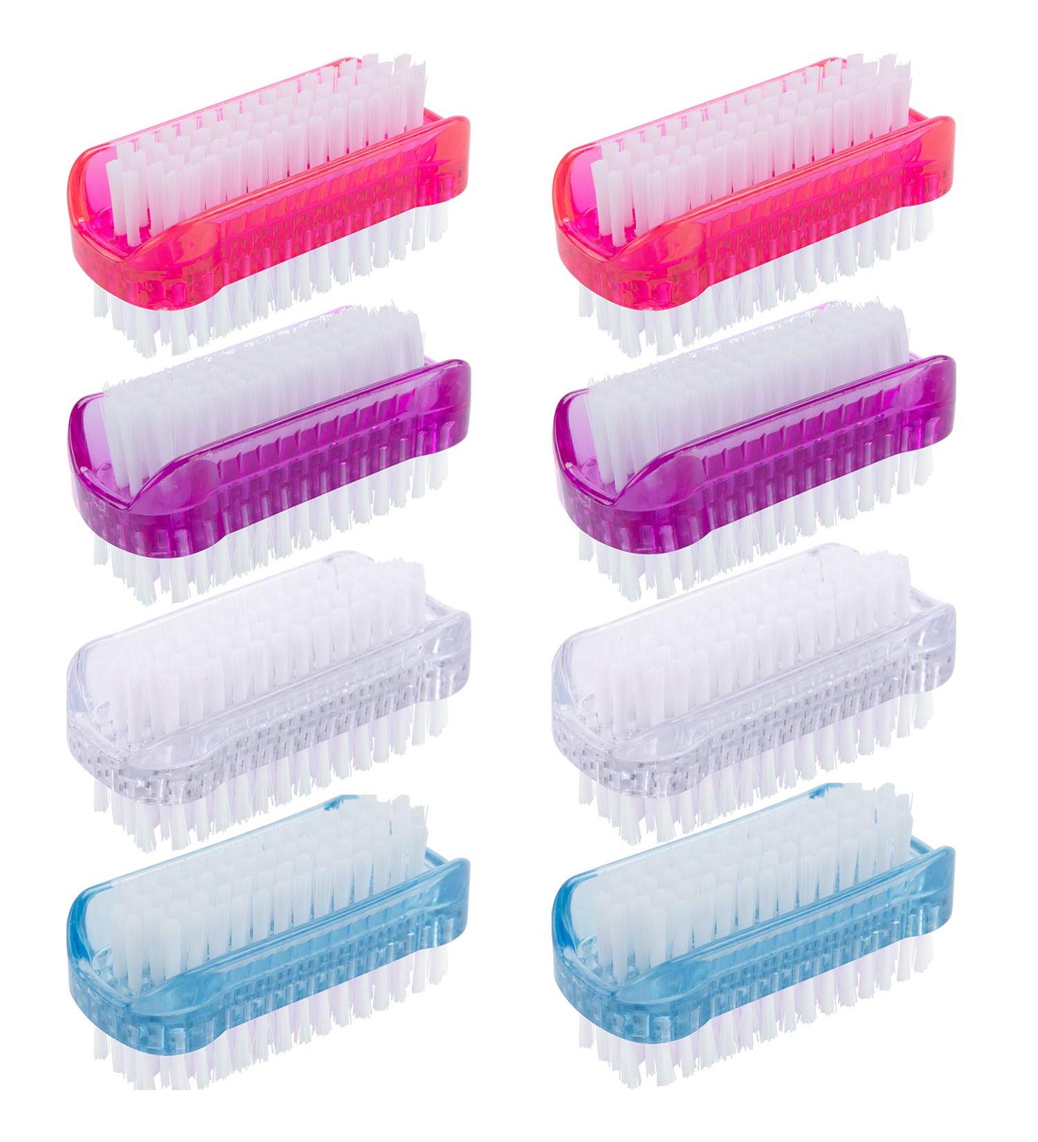 BQTQ 8-Piece Double-Sided Nail Brush Set - Plastic Hand Washing & Cleaning Brushes for Perfect Nail & Hand Care - Buy Online on GoSupps.com