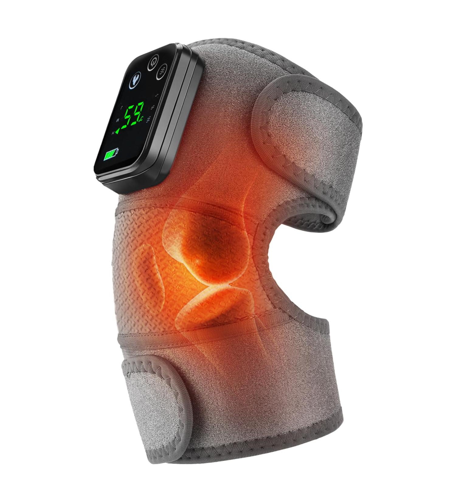 Buy Cordless Heated Knee Brace - 3 Heat & Vibration Modes USB Charging Ideal Warm Gifts for Elderly - Buy Online on GoSupps.com