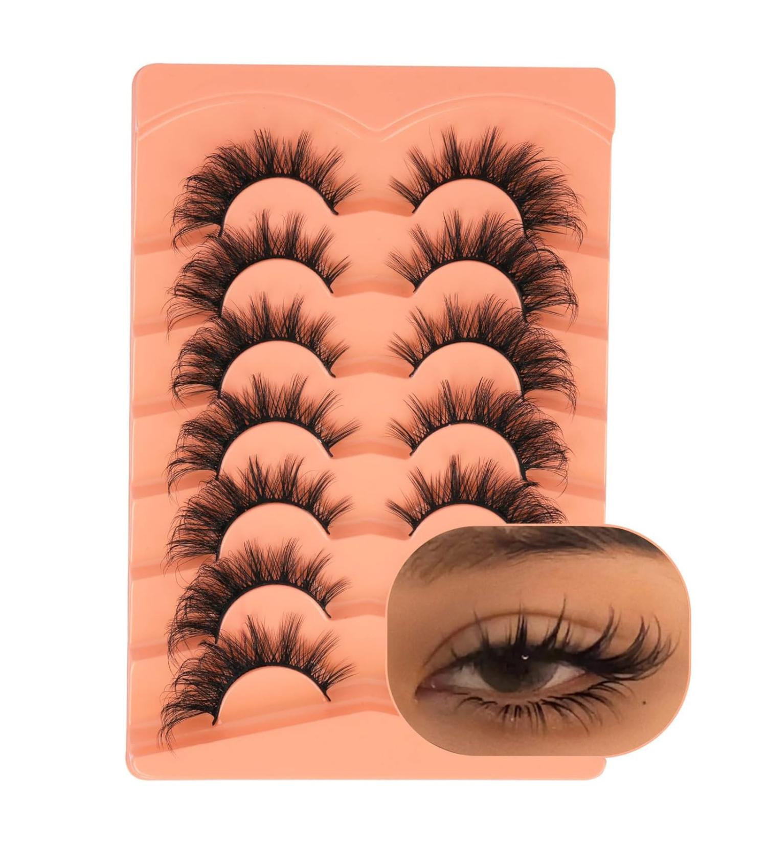 JYTDBCS False Eyelashes Wispy Lashes Natural Look Fake Eyelashes Cat Eye Lashes Faux Mink Fluffy Strip False Lashes Fox Eye Lashes - Buy Online on GoSupps.com