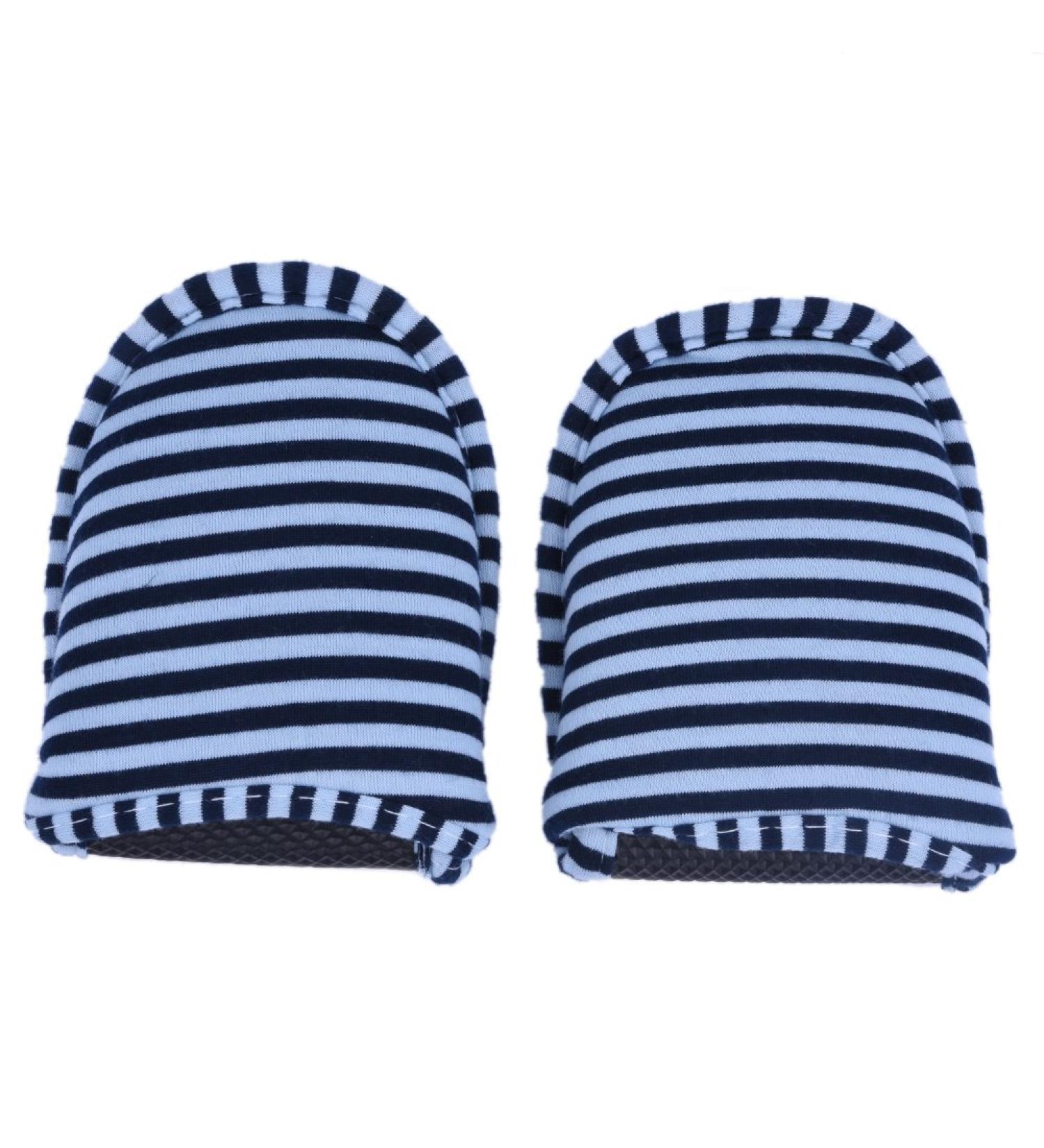 Keenso Reisen Foldable Slippers - Soft Cotton Portable Reusable Indoor Travel Slippers for Men - Non-Slip Blue Stripes for Hotel Plane & Home Use - Buy Online on GoSupps.com