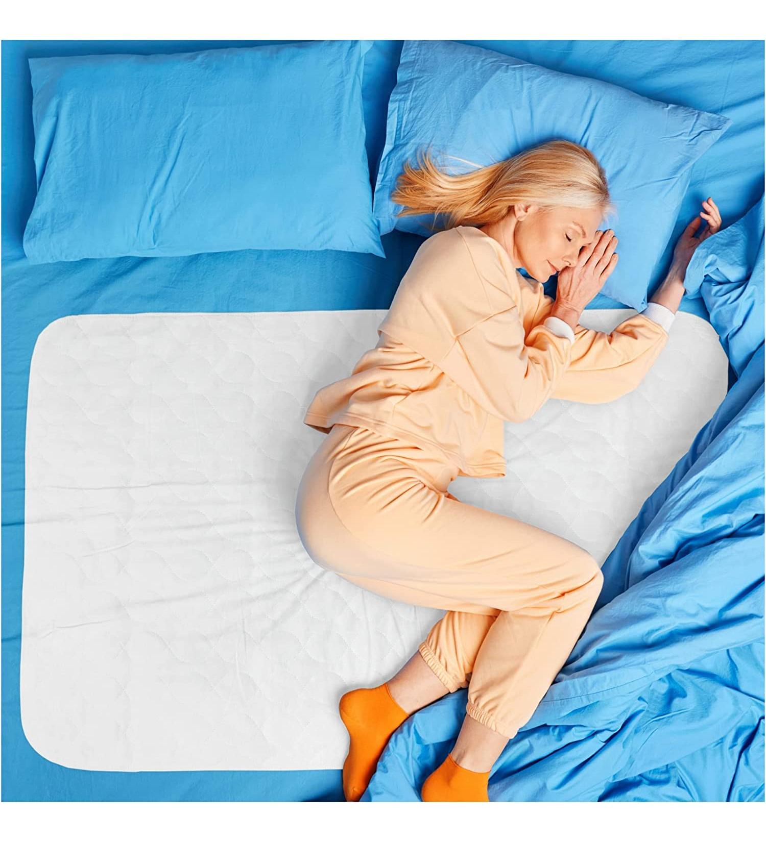 PRIVA Waterproof Washable Incontinence Bed Pad 24x34 Inch - Reusable Underpad for Elderly, Kids, Pets - Ultra Absorbent Heavy Duty Mattress Protection - Buy Online on GoSupps.com