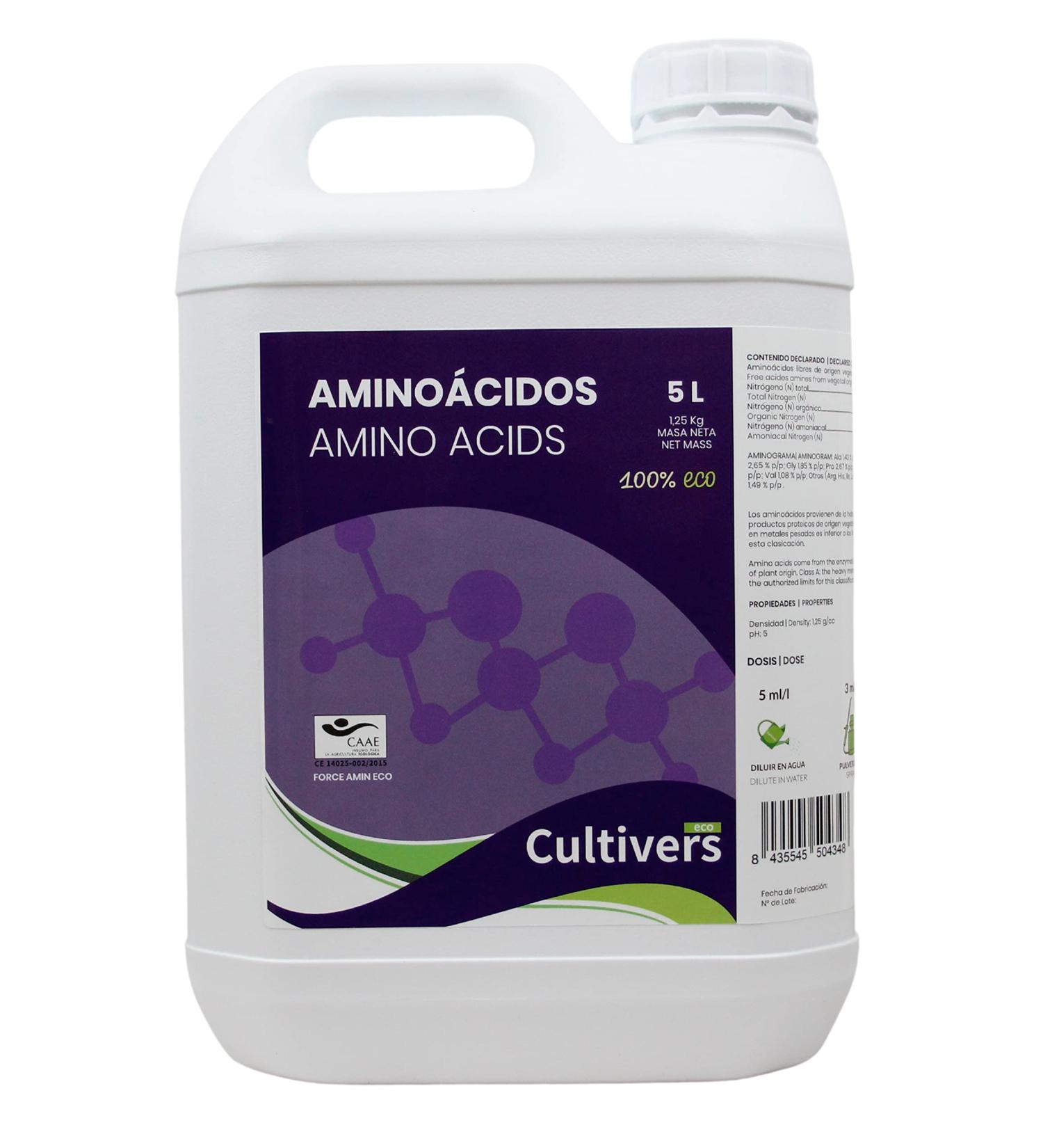 Buy Cultivers Plant Amino Acid Fertilizer 5L - Boost Indoor & Outdoor Plant Growth | Force Amin Eco - Buy Online on GoSupps.com