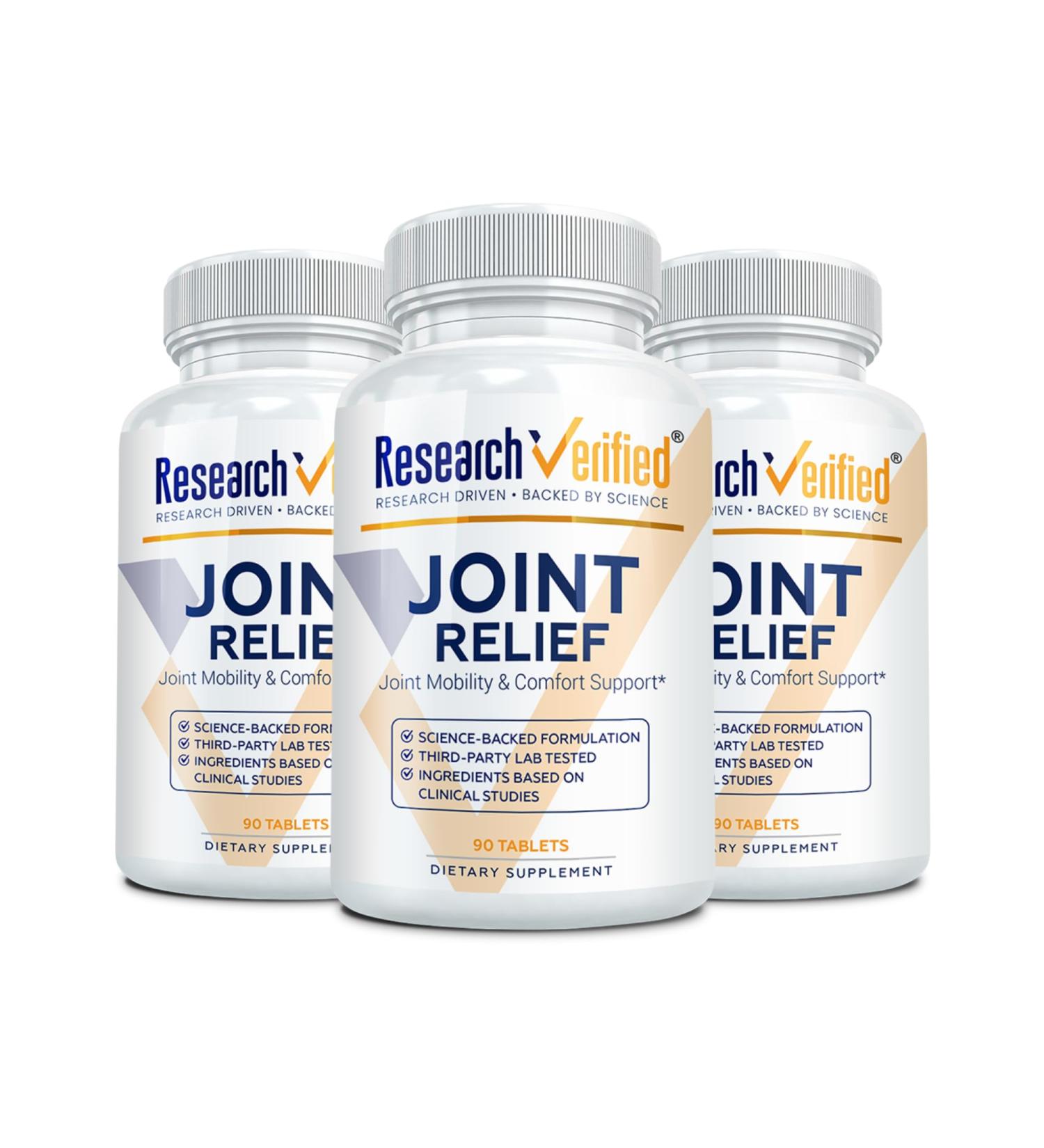 Research Verified Joint Support - Glucosamine, MSM, Turmeric, Boswellia, BioPerine - Vegan - 270 Capsules - 3 Month Supply 90 Count (Pack of 3) - Buy Online on GoSupps.com
