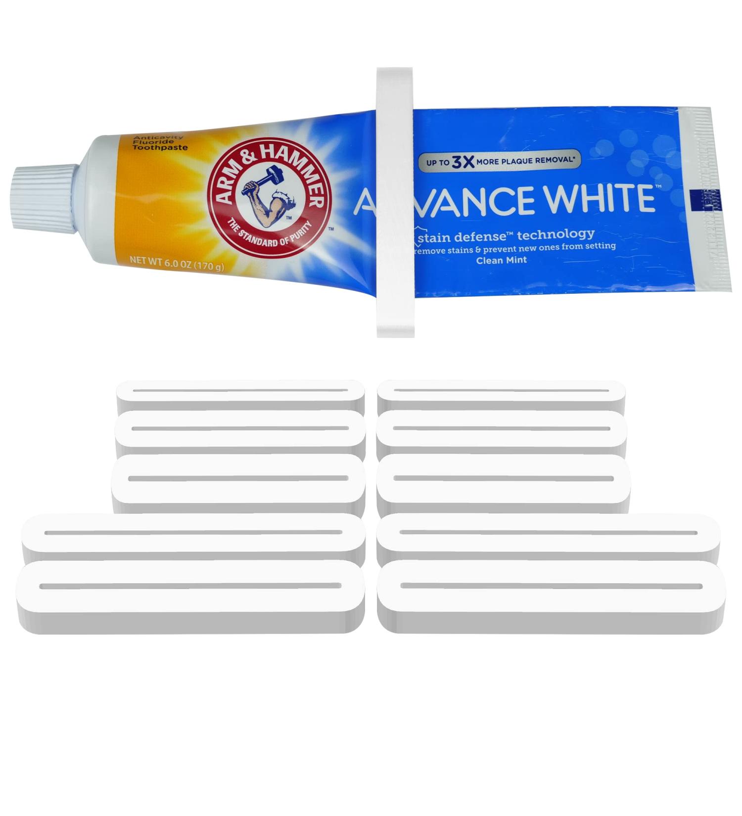 10-Pack Toothpaste Tube Squeezer Dispenser Tool | Bathroom Makeup Saver Holder | USA Made - Buy Online on GoSupps.com