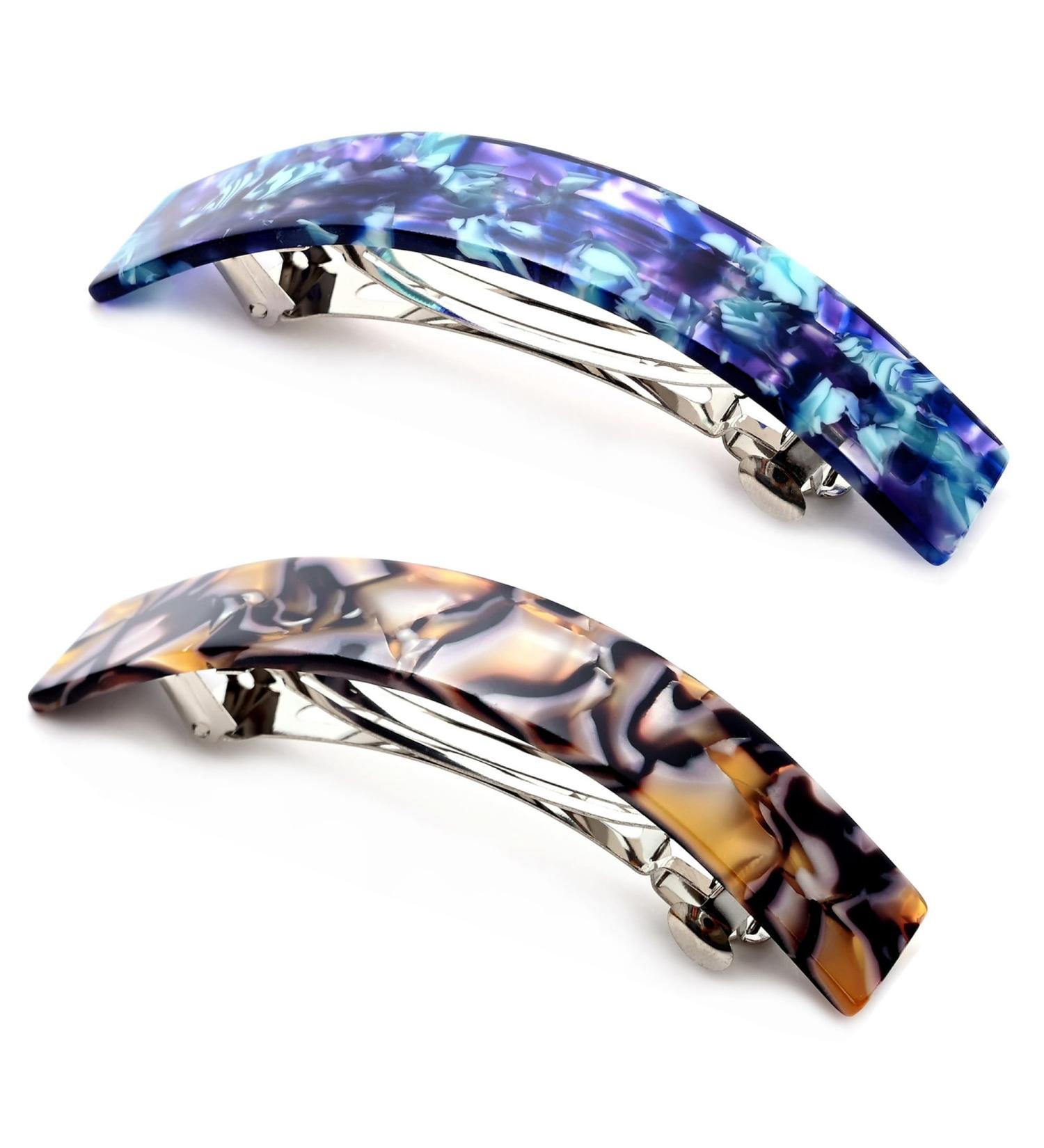 Buy 2 Large Retro Hair Clips for Women - Vintage French Automatic Hair Barrettes | Ideal for Thick Hair - Stylish & Durable Hair Accessories - Buy Online on GoSupps.com