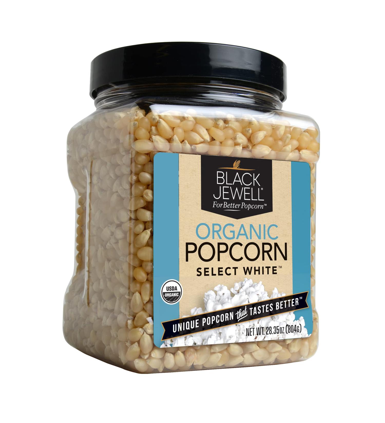 Black Jewell Organic Popcorn - Organic Select White - 28.35oz (1 Pack) - Buy Online on GoSupps.com