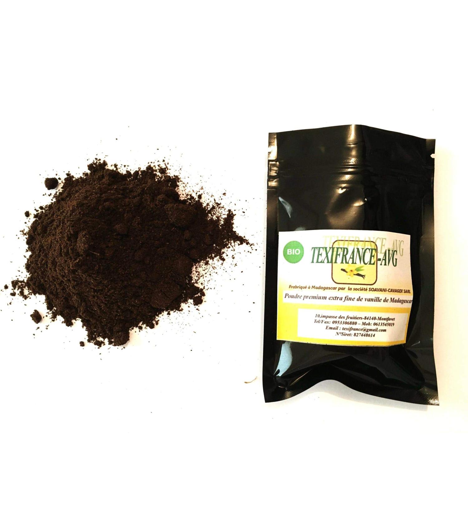 Organic Madagascar Bourbon Vanilla Powder - 60g | 100% from Dried Pods | Premium Quality Extra - Buy Online on GoSupps.com