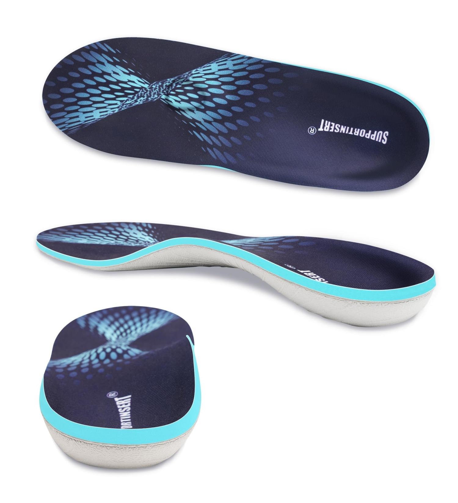 Orthopedic Metatarsal Insoles for Men & Women - Relief for Plantar Fasciitis Flat Feet & Heel Spurs - Heavy Duty High Arch Support (Size 10-10.5 Men / 12-12.5 Women) - 290MM Blue - Buy Online on GoSupps.com