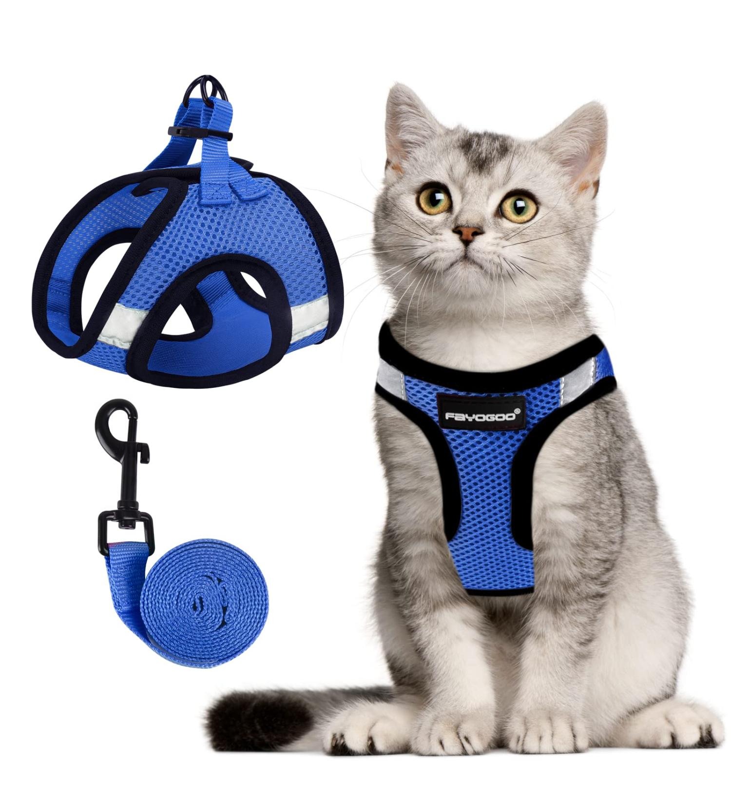 Fayogoo Cat Dishes - Durable Linen Cat Bowls with Breakaway Leash | International Shipping - Buy Online on GoSupps.com