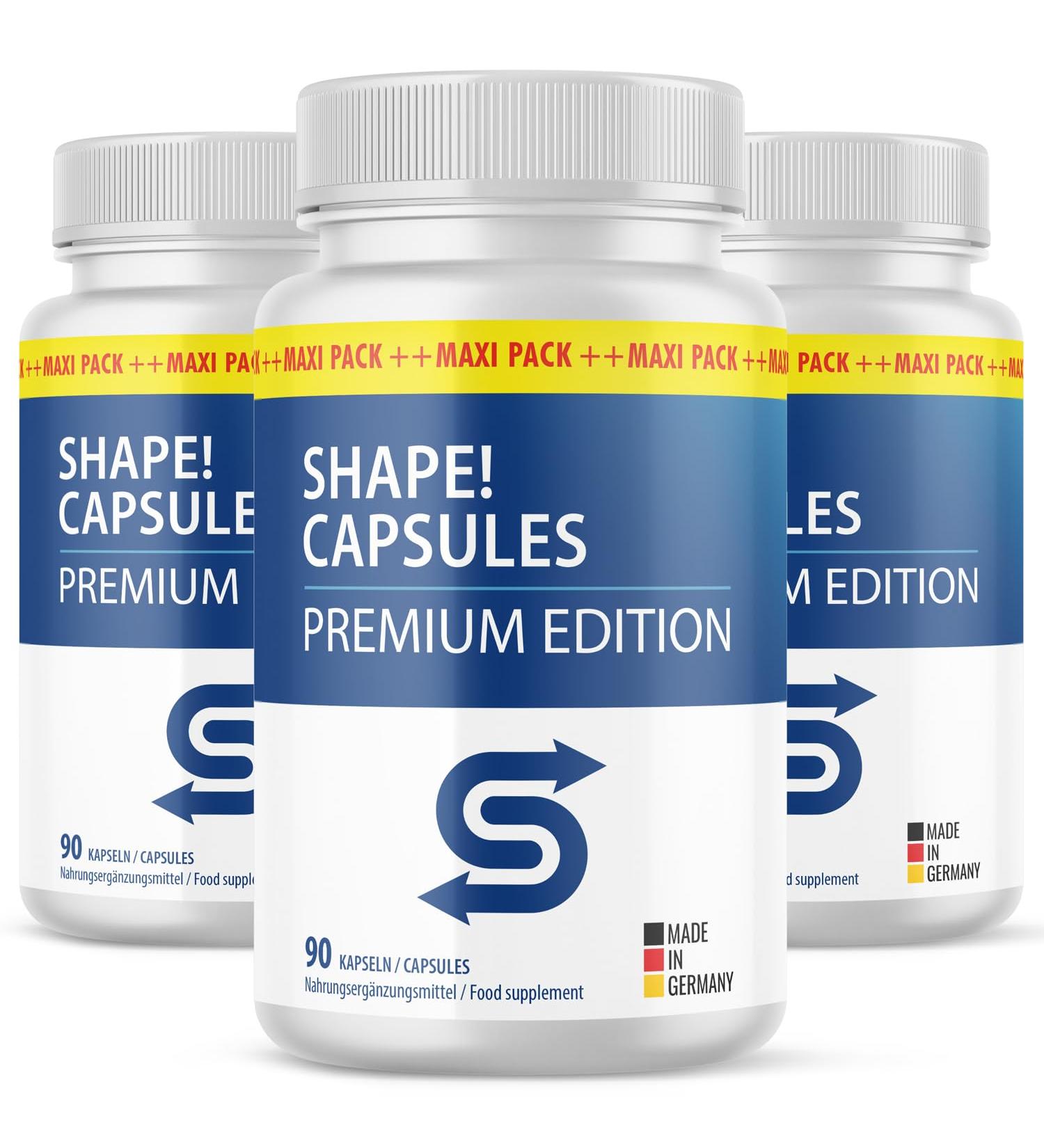 Shape Capsules - Your Daily Companion for Weight Management | 90 Capsules Maxi Pack (3 Cans) - 45 Day Supply - Buy Online on GoSupps.com