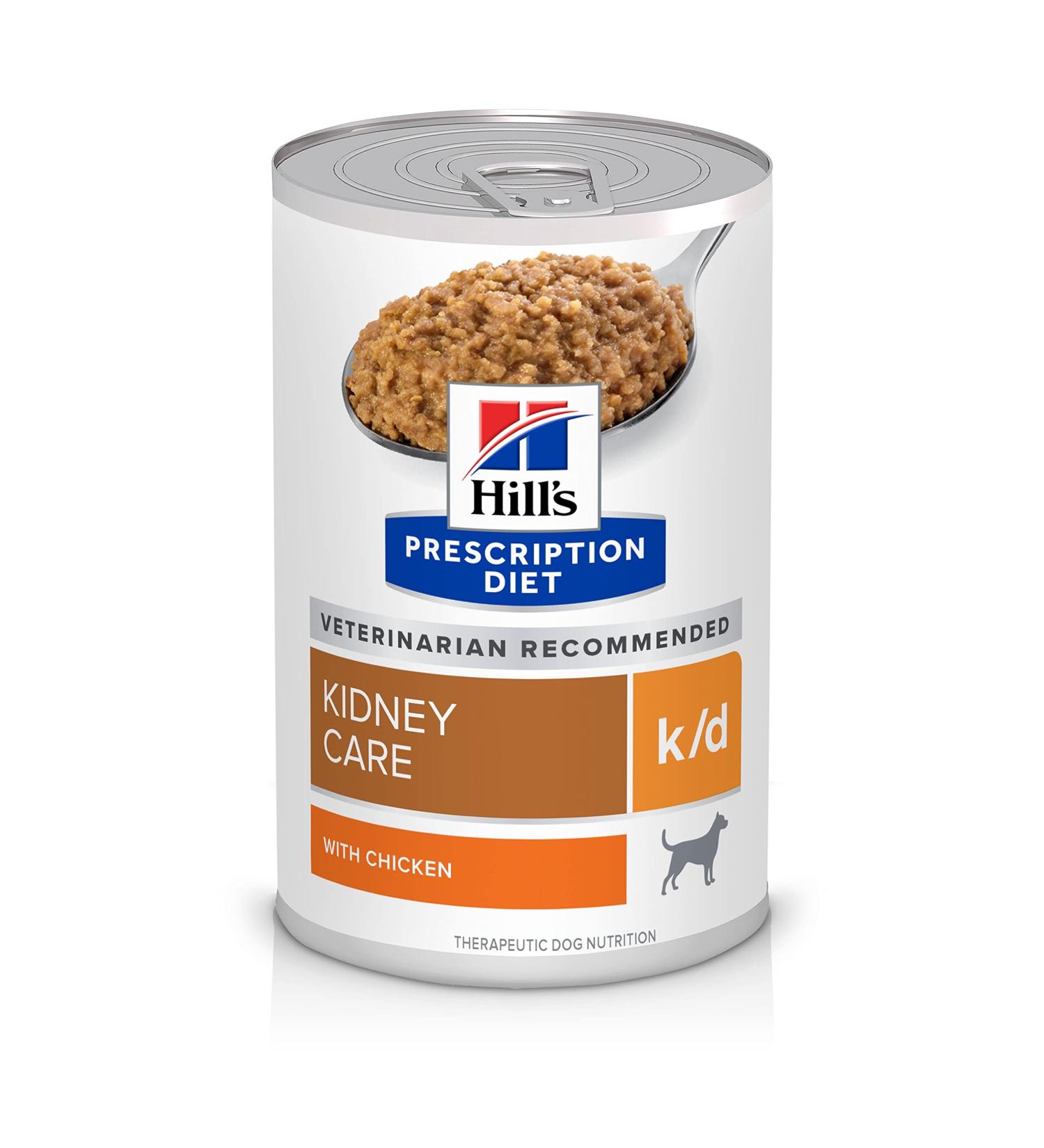 Hill's Prescription Diet k/d Kidney Care Chicken Canned Dog Food 13 oz 12-Pack - Veterinary Renal Diet - Wet Food (Packaging May Vary) - Buy Online on GoSupps.com