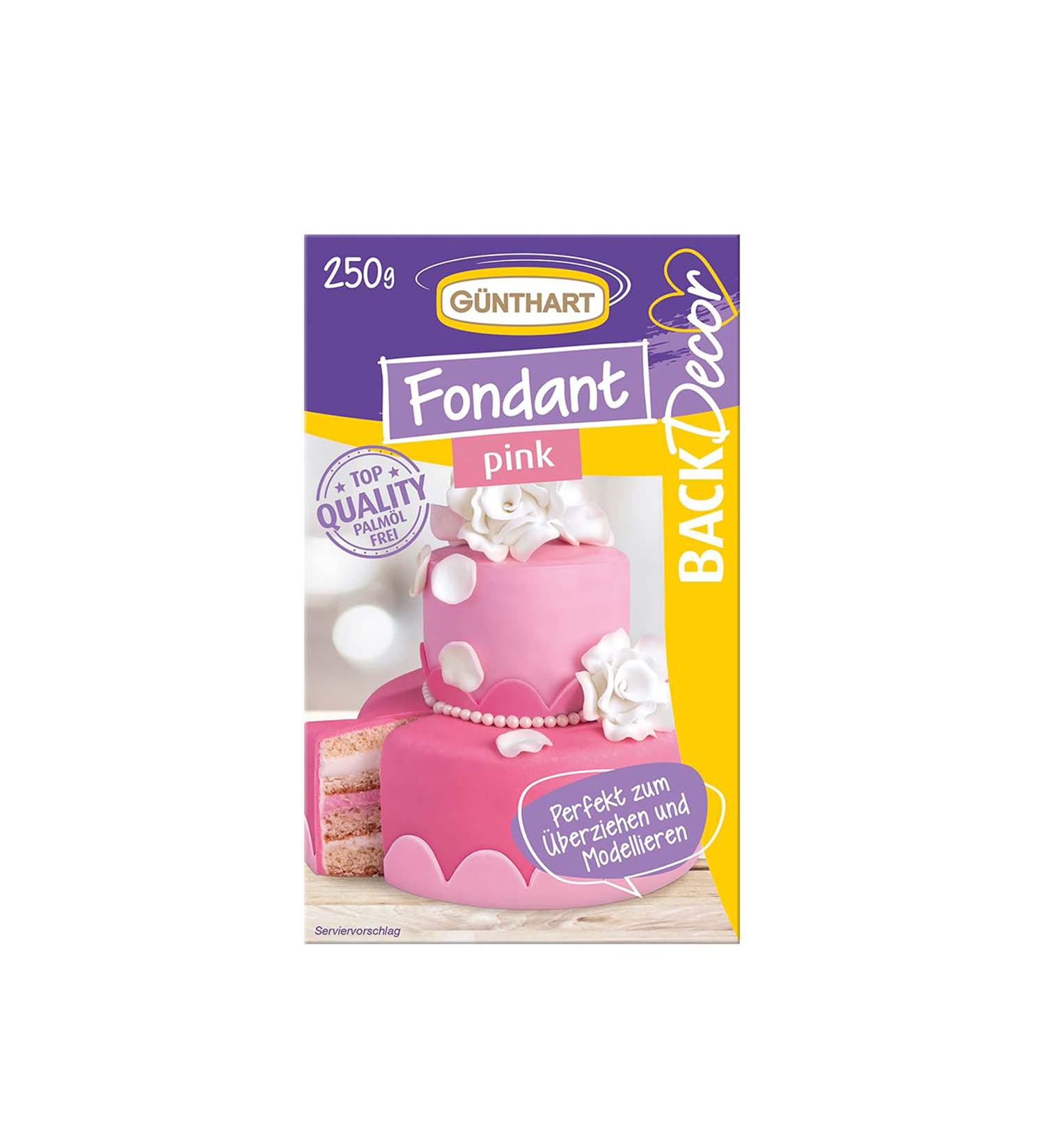 G nthart BackDecor Pink Fondant - Ready to Use Palm Oil Free Tear-Resistant Cake Covering | 250g Pack | Ideal for Modelling & Decorating - Buy Online on GoSupps.com