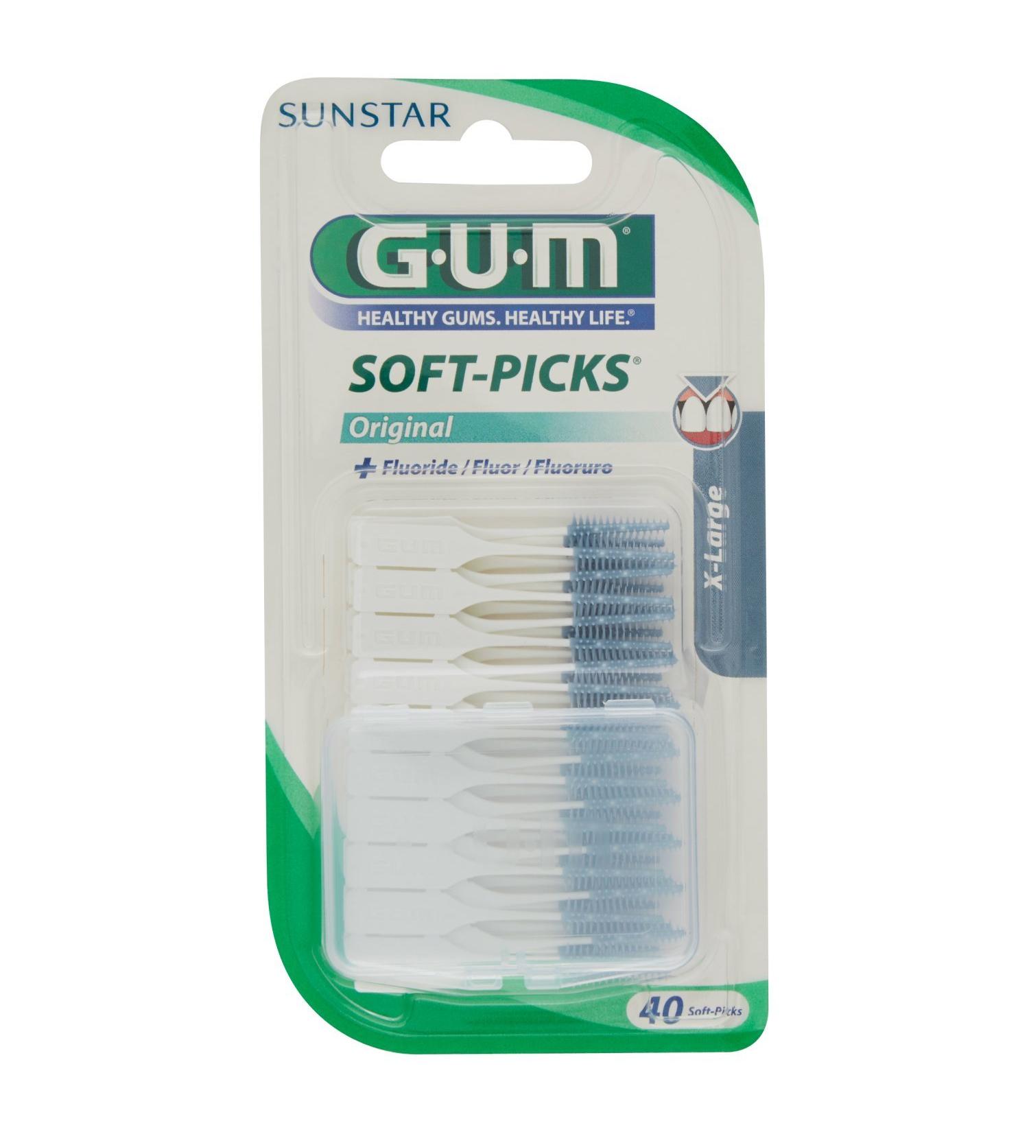 Gum Soft Picks X-Large 40U - Gentle Dental Cleaner for Flossing & Gum Health | International Shipping Available - Buy Online on GoSupps.com