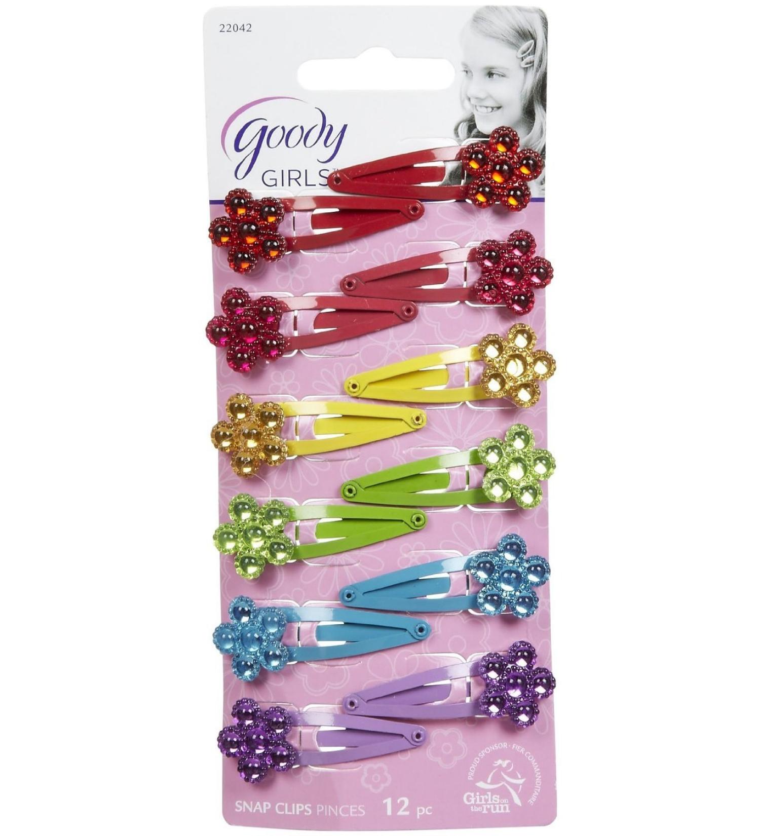 Goody Jeweled Flower Contour Clip 12 ct - Stylish Hair Accessory for Everyday Glam - Buy Online on GoSupps.com
