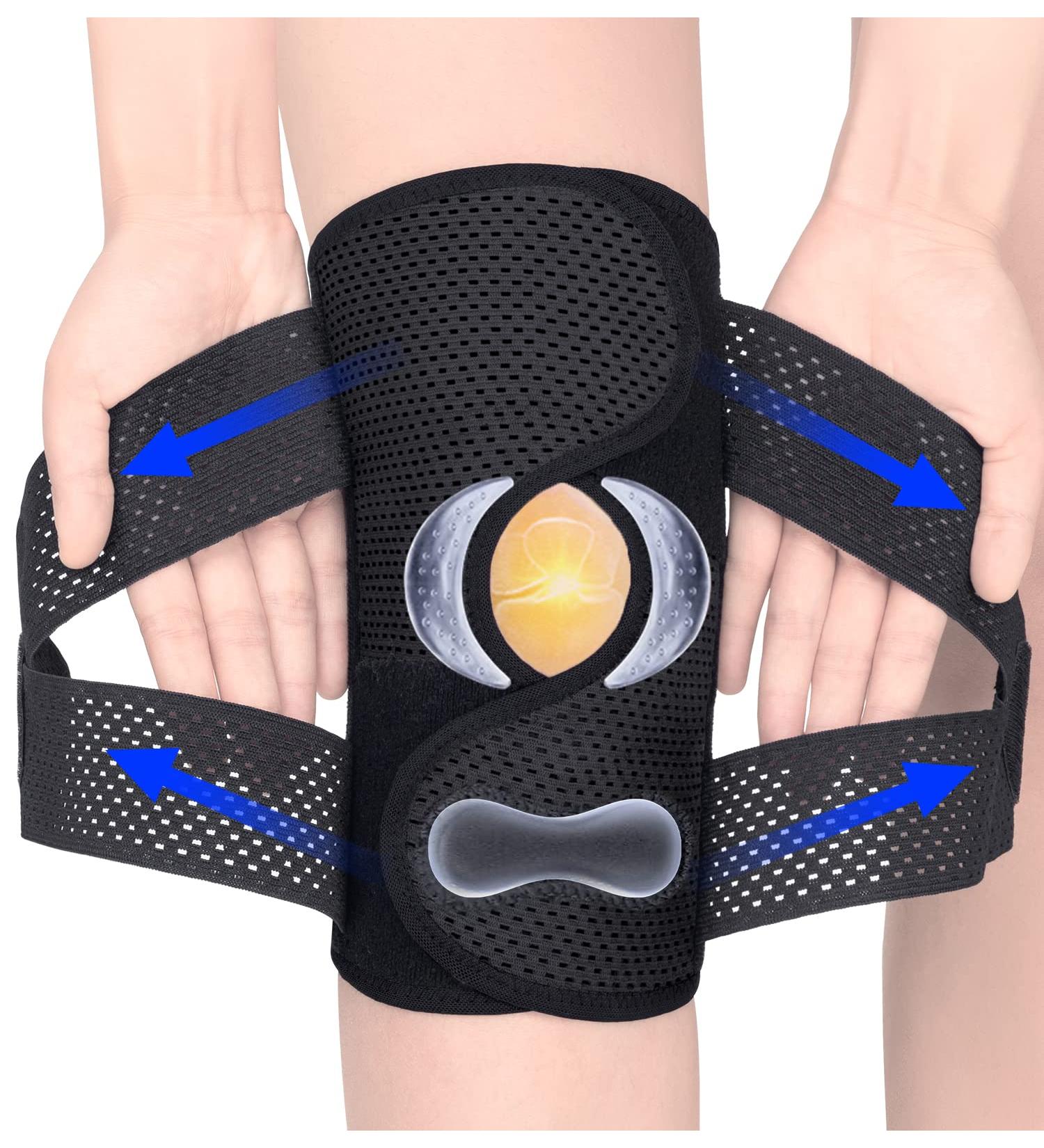ZEAMO Compression Knee Brace for Knee Pain Relief - Mesh Weave Tech, Patellar Tendonitis Support - Black XX-Large - Buy Online on GoSupps.com