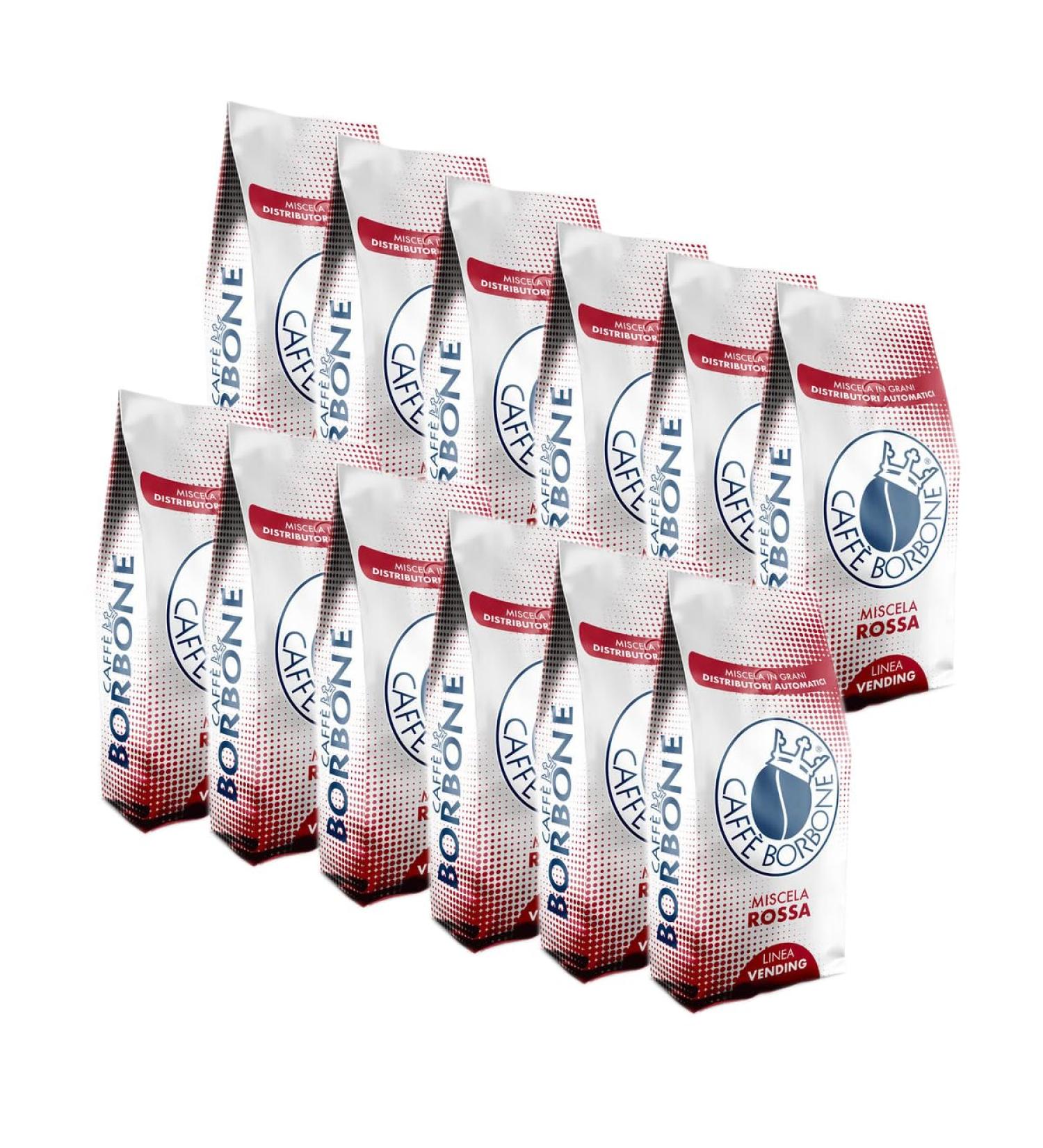 Caffè Borbone RED blend coffee beans 1 kg x 12