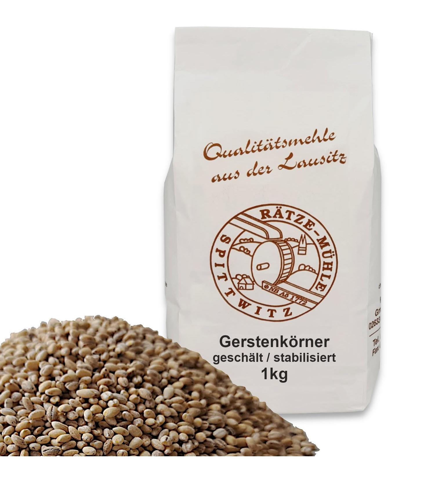 Mills Barley Grains Peeled 1kg - Premium Whole Grain Barley Kernels | Fresh from R tze Mill - Buy Online on GoSupps.com