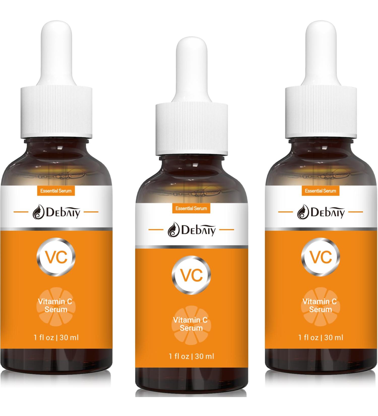DEBAIY 3 Pack Vitamin C Serum - Brightening Skin Tone & Repair Epidermal Barrier (1fl.oz | 30ml) - International Shipping Available - Buy Online on GoSupps.com