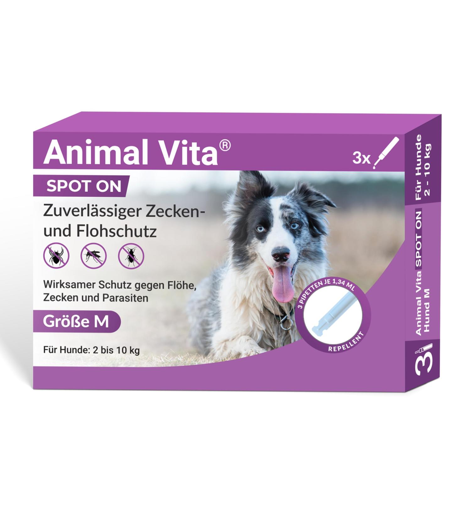 Animal Vita Spot On Tick Protection for Dogs | Reliable Tick Defense for Large Dogs (10-20kg) - Buy Online on GoSupps.com
