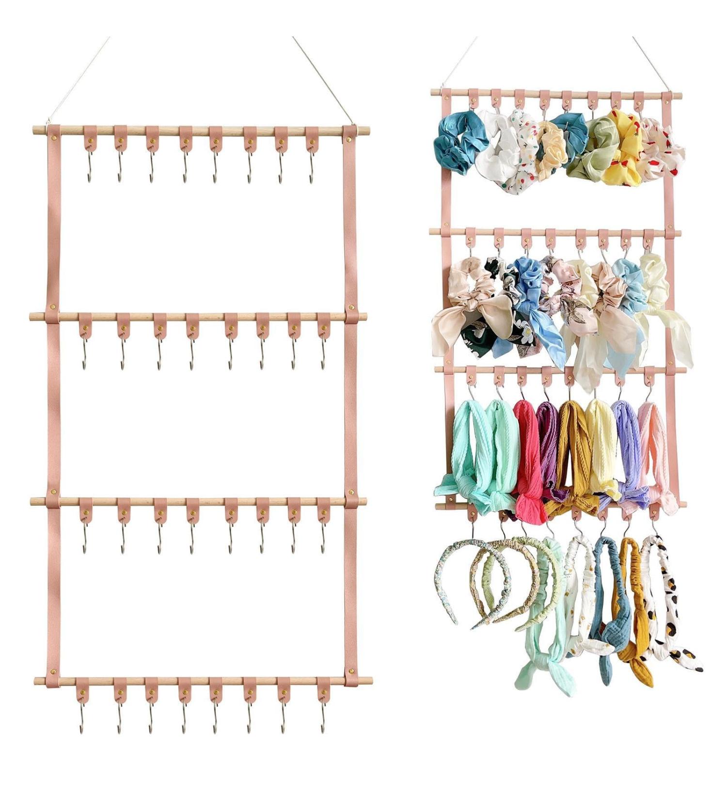 Frifer Storage for Hair Bows | Storage for Hair Bows - Storage Hanger Bow Wall Hanger Hair Clips Light Pink - Buy Online on GoSupps.com