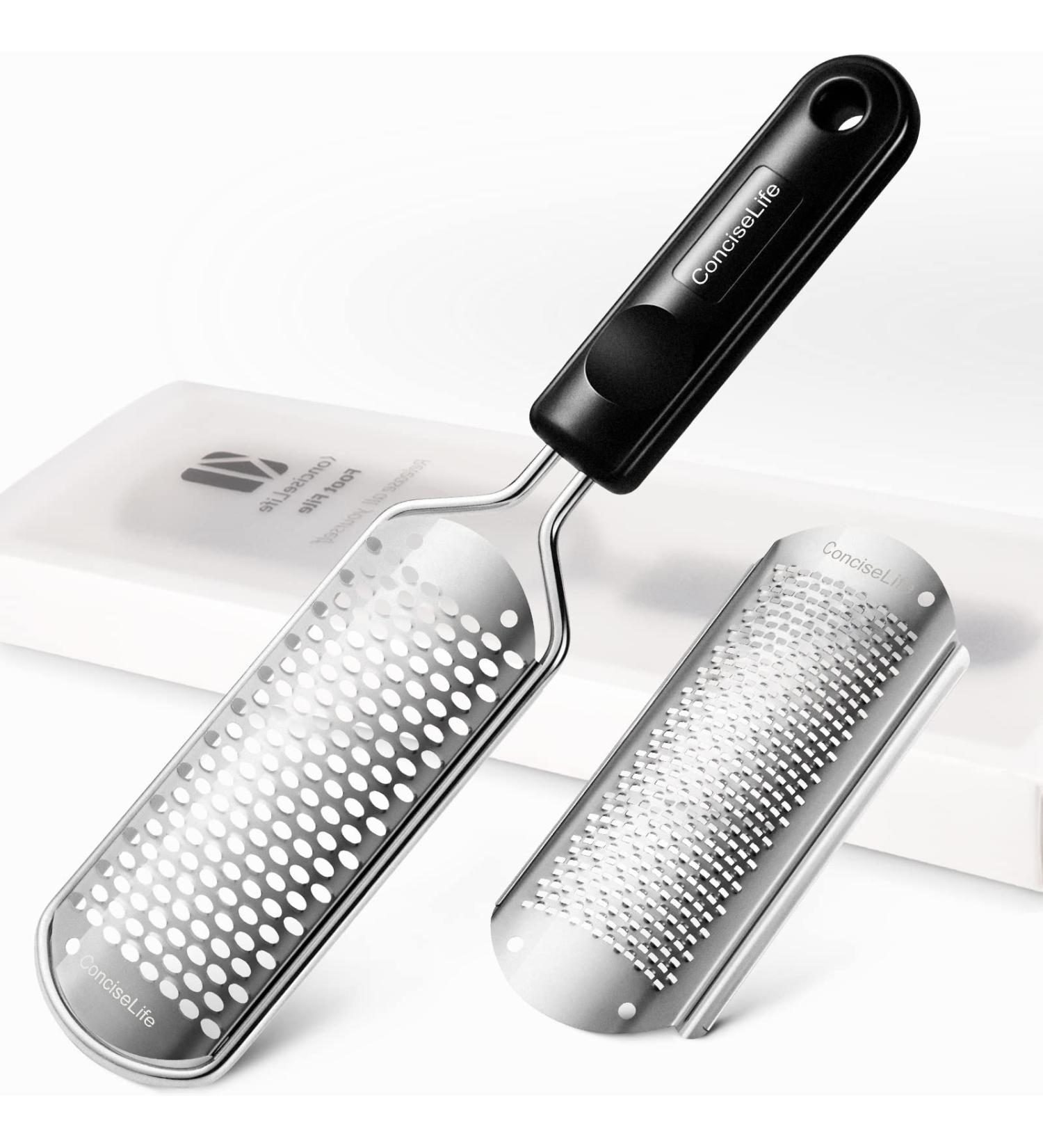 Stainless Steel Foot File Callus Remover with Replacement Blade - Professional Pedicure Tool for Dead Skin by ConciseLife - Buy Online on GoSupps.com
