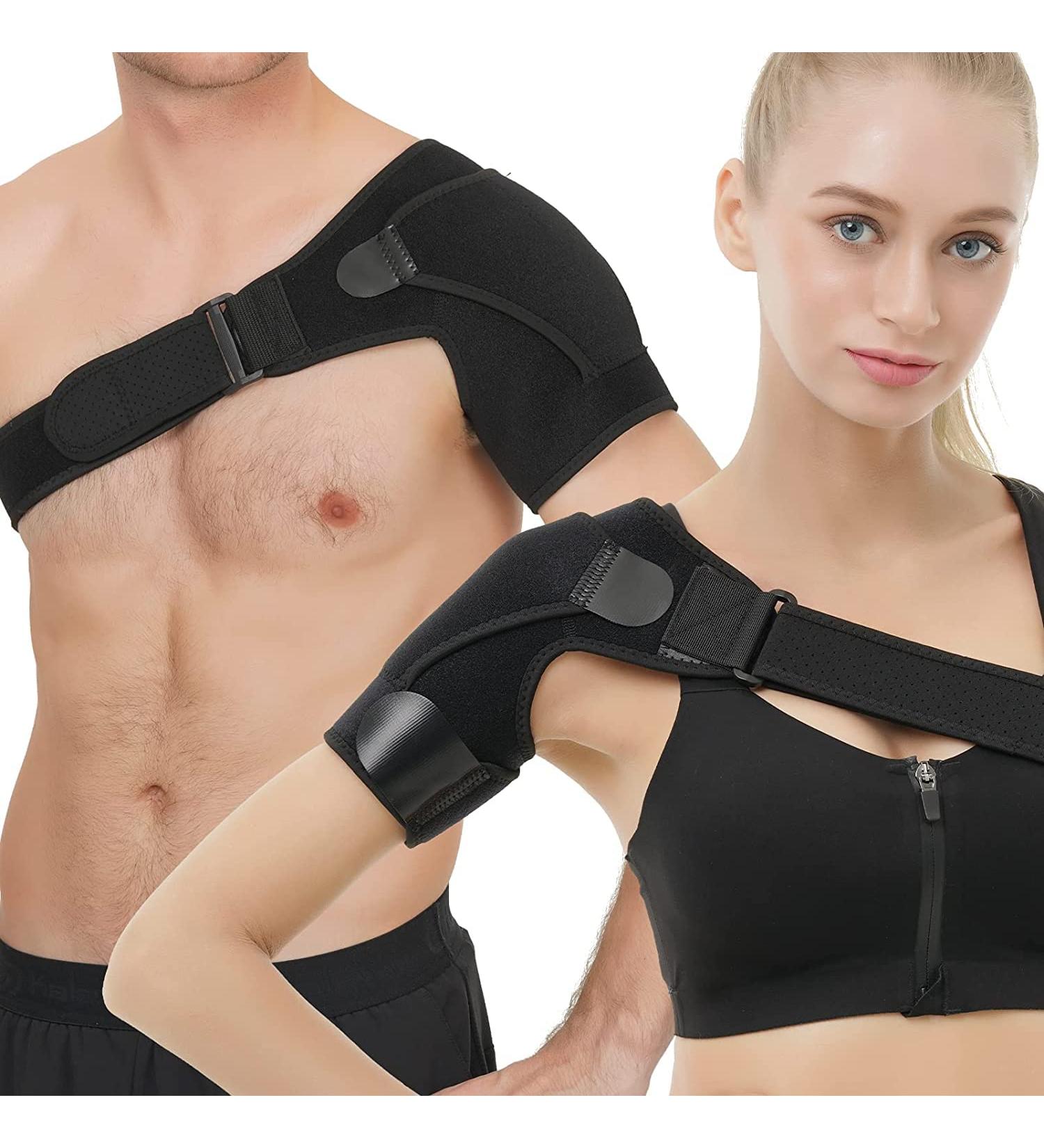 Ticoni Shoulder Brace - Professional Support and Compression Sleeve for Rotator Cuff Injuries - Adjustable Fit for Men & Women - Buy Online on GoSupps.com