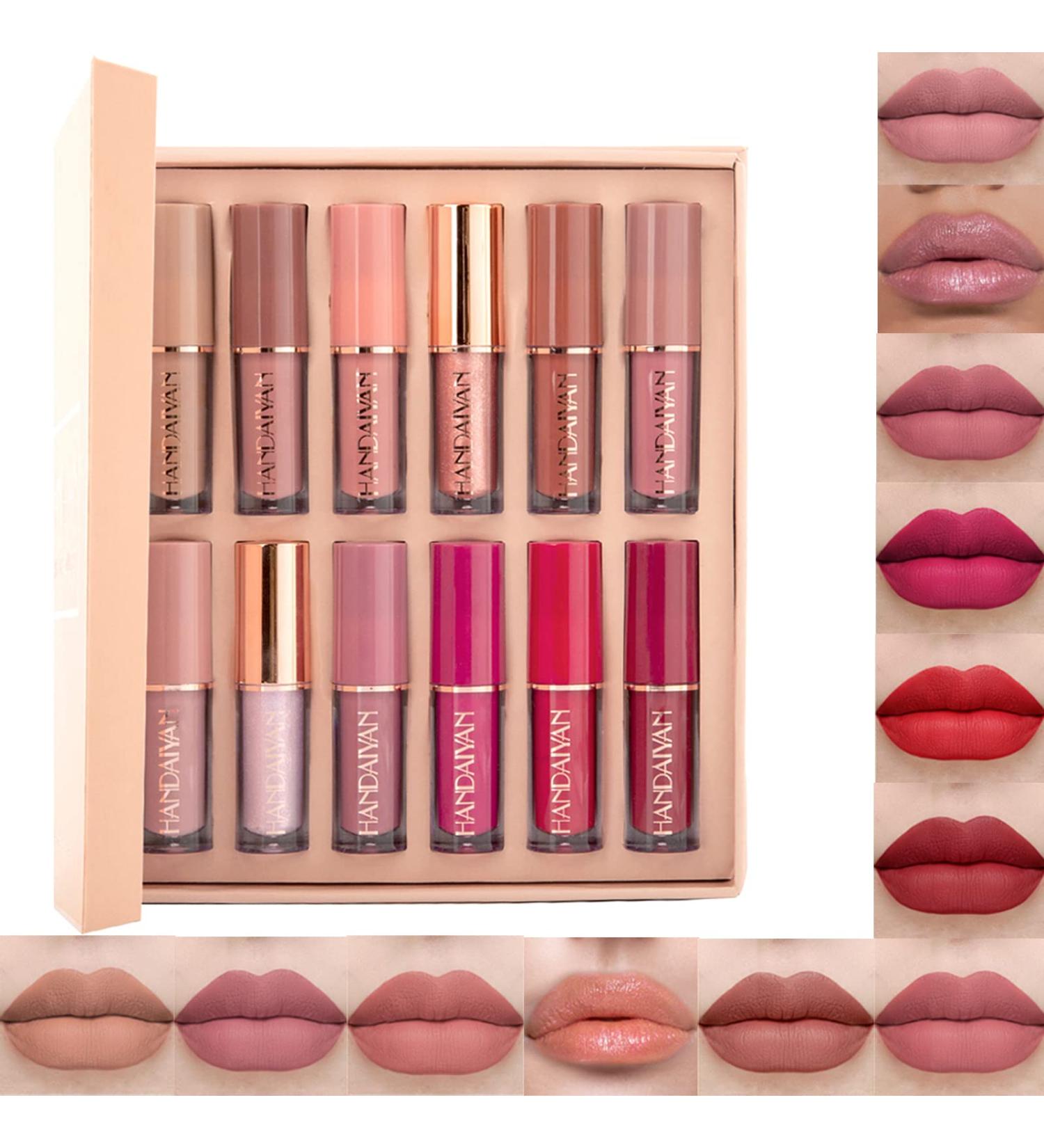 Coosa 12 Colors Matte Liquid Lipstick Set | Super Stay Waterproof Velvet Lipstick for Long-Lasting Wear - Buy Online on GoSupps.com