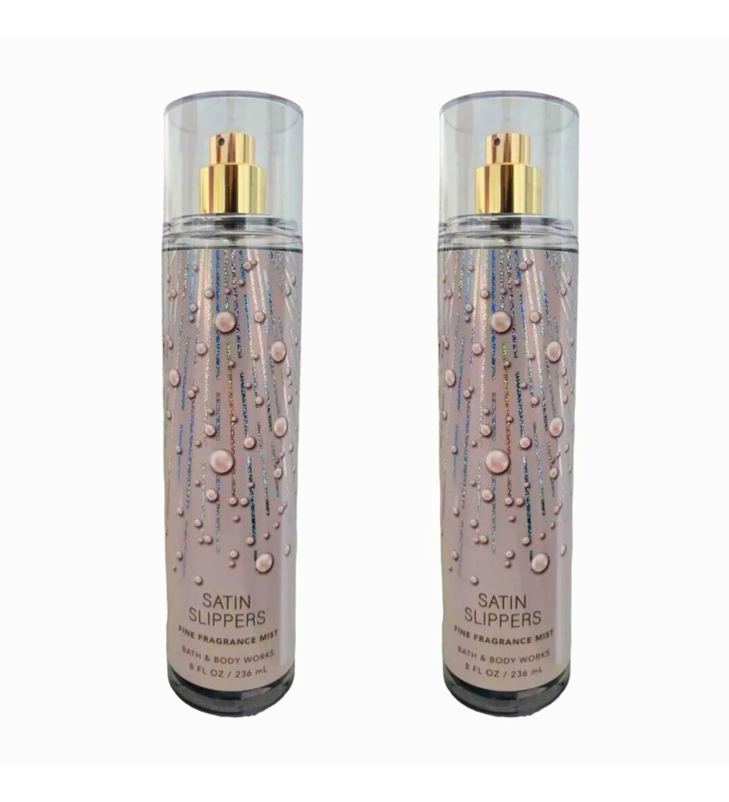 Bath & Body Works Fine Fragrance Mist Set of 2 Bottles 8oz Per Bottle (Satin Slippers)
