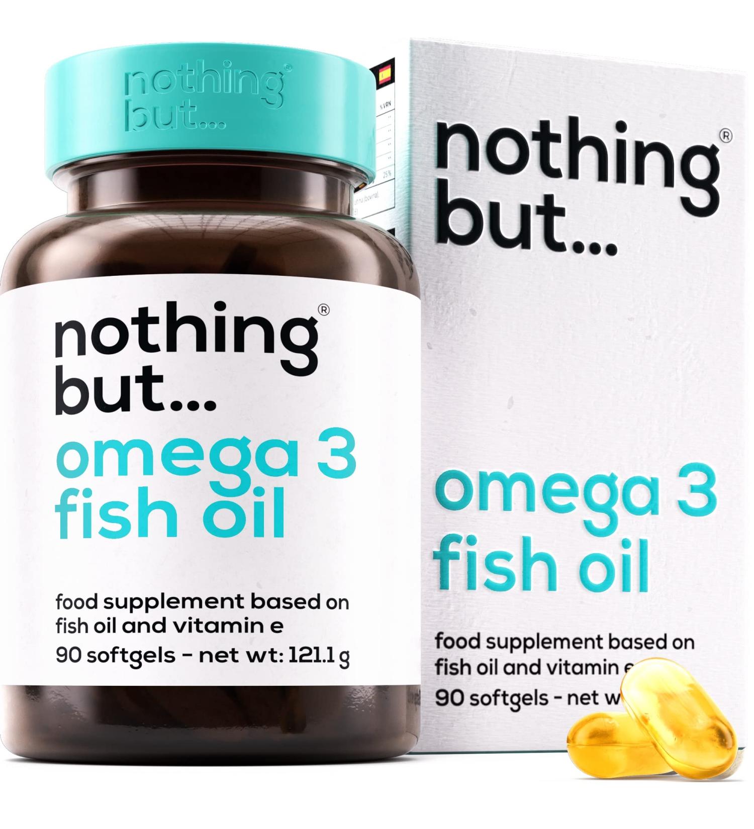 Omega 3 Fish Oil 1000mg Softgels for Adults | DHA EPA Supplements for Heart & Brain Health | Bone & Joint Support - 90 Capsules - Buy Online on GoSupps.com