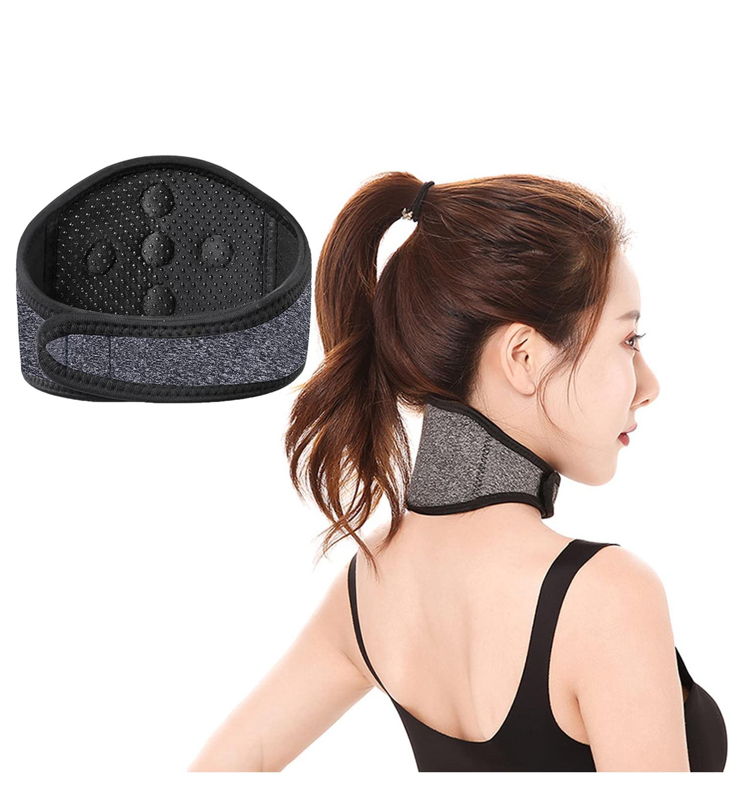 IBLUELOVER Self-Heating Magnetic Neck Support Brace | Adjustable Cervical Collar for Pain Relief | Compression Neck Protector for Men, Women, Elderly - Buy Online on GoSupps.com