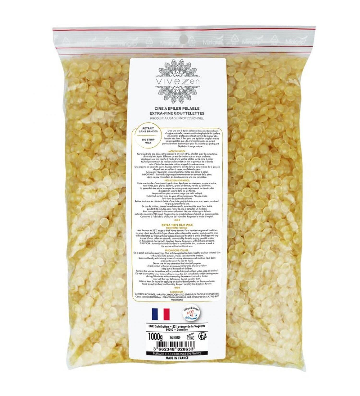 Vivezen - Droplets extra fine peelable wax beads - 100% made in France - Buy Online on GoSupps.com