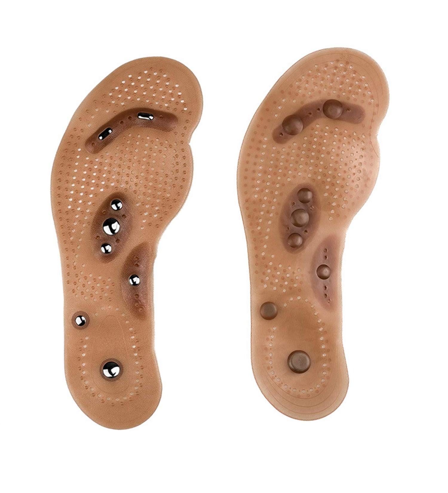 Buy Acupressure Insoles for Foot & Back Pain Relief | Magnetic Massage Shoe Inserts - Size S (34-40) | Relaxed Feet Orthopedic Soles - Buy Online on GoSupps.com