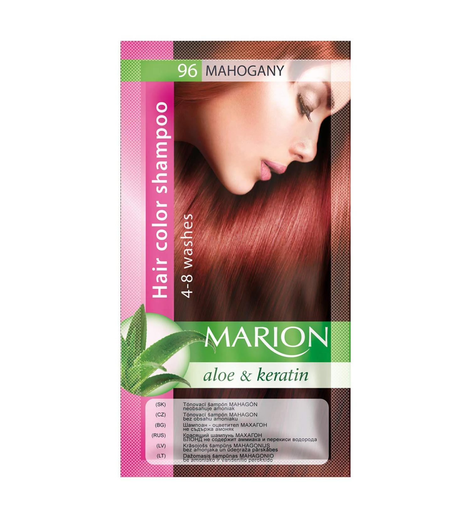 Marion shampoo in sachet semidurable color shelf life 4 to 8 washes with aloe and keratin