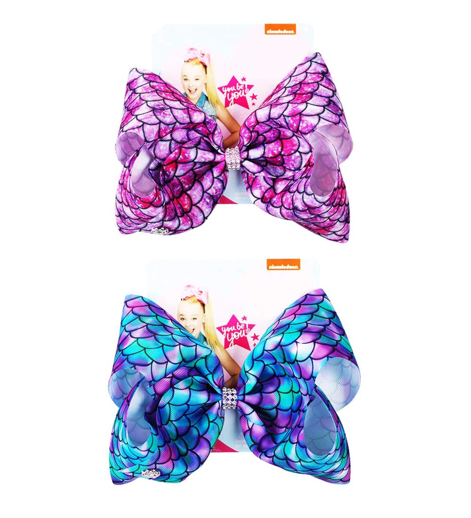 2 Pack Siwa Style 8 Inch Hair Bows for Girls - Mermaid Theme Hair Barrettes - Alligator Clips Accessories - Xmas Gift - Buy Online on GoSupps.com