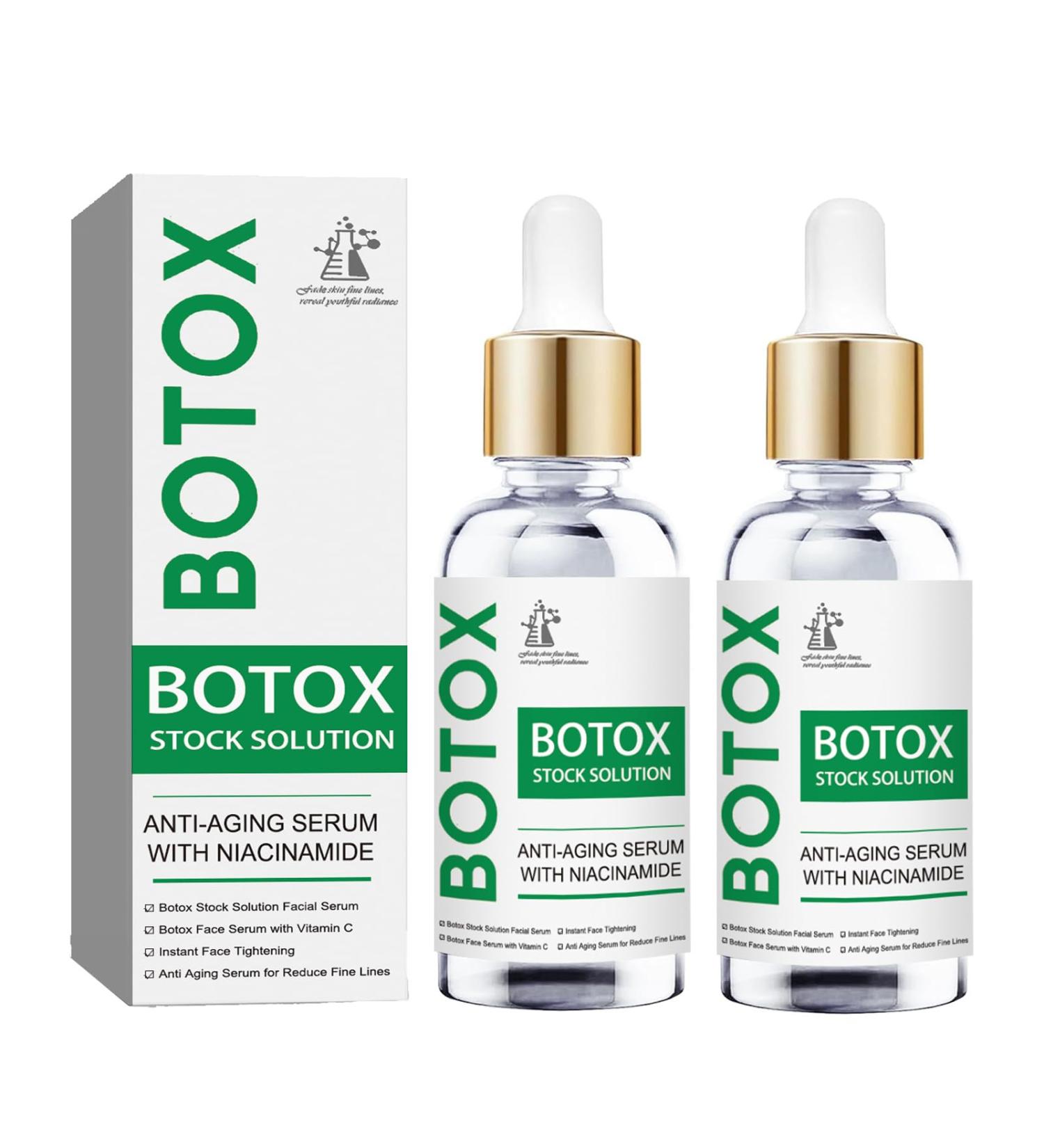 Botox Face Serum - 2PCS Stock Solution with Vitamin C & E | Botox in A Bottle for Radiant Skin - Buy Online on GoSupps.com