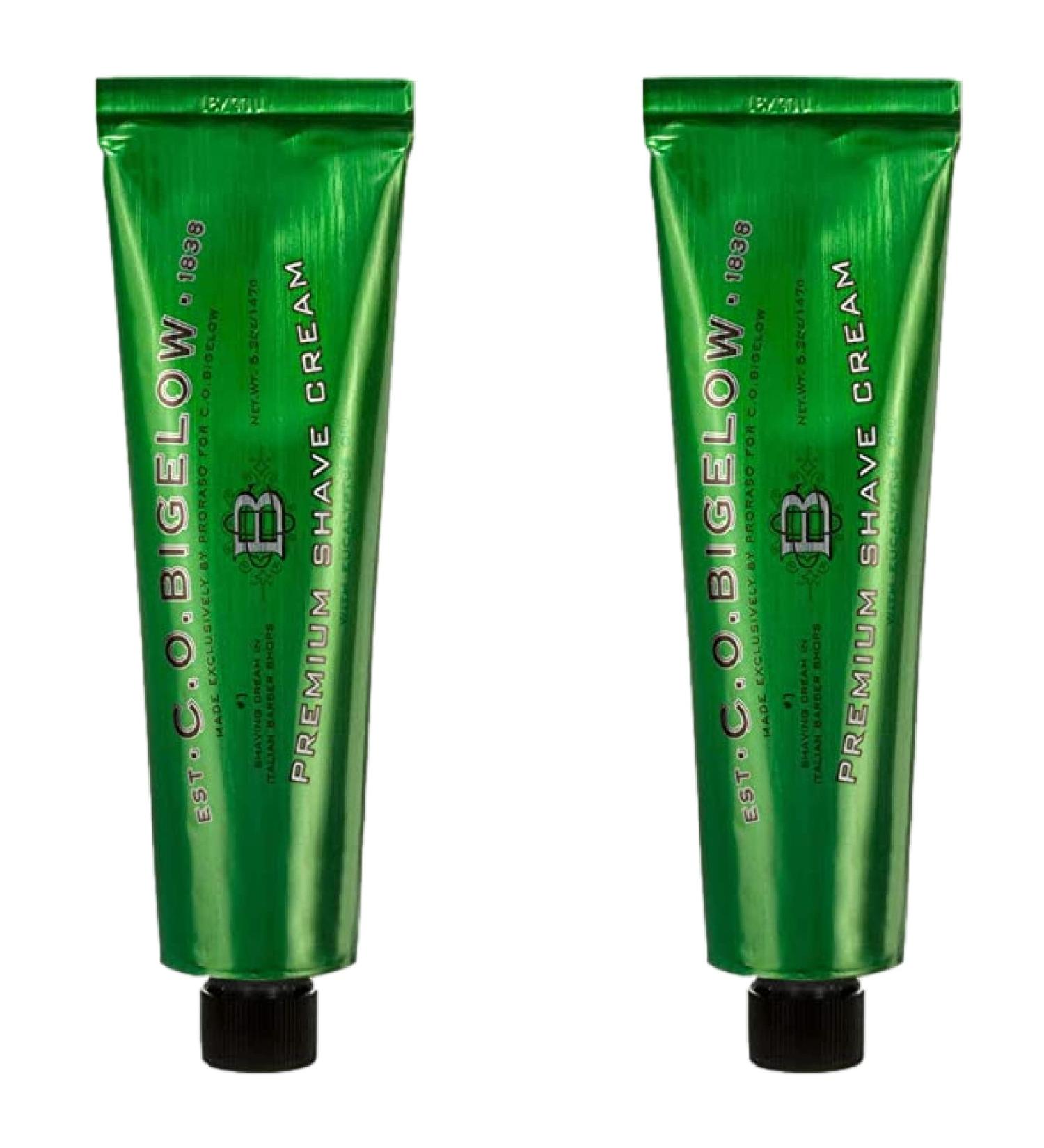 C.O. Bigelow Premium Shave Cream for Men with Eucalyptus Oil, 5.2 Ounces, Pack of 2 5.2 Ounce (Pack of 2)